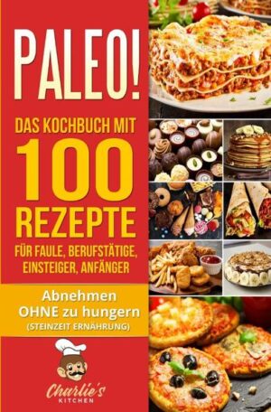 PALEO! - Abnehmen OHNE zu hungern (Die Steinzeiternährung inkl. Diätplan) Was erwartet Sie in diesem Buch? (ACHTUNG: Zusammenfassung in nur EINEM SATZ) Wer sich die Artikelbeschreibung komplett ersparen möchte, für diejenigen versuche ich mein Buch in einem Satz zusammenzufassen: Sie machen eine Diät OHNE ES ZU MERKEN, bzw. OHNE AUF IHRE GEWOHNTEN GERICHTE VERZICHTEN ZU MÜSSEN! Für diejenigen, die eine ausführlichere Anleitung wünschen, werde ich in diesem Text eine knappe Einführung in meinem Buch schenken. Wie bereits angedeutet, bekommen Sie hier genau die Kochrezepte serviert, die Sie in der Regel vermeiden sollten, jedoch in einer gesunden Variante, wo diese ohne Konsequenzen verzehrt werden können. Sie machen quasi „keine Diät“ und können z.B. trotzdem von einer Gewichtsreduktion profitieren und, oder Muskulatur aufbauen, genauso können Sie sich auch einfach nur gesund ernähren, ohne dadurch auf irgendeiner Art und Weise darunter zu leiden. Welche Rezepte erwarten mich als Beispiel? Brote, Fladenbrot, Brötchen Pfannkuchen, Pancakes, Crêpes Schoko Creme (Aufstriche) Pizzabrötchen Pizza Spaghetti Risotto Gnocchi Lasagne Hamburger Asia, China, Nudeln Süßspeisen: z.B. Pudding, Milchreis Erdbeerbällchen, Schoko Pralinen Ice Cream Torten Chips Bevor ich mich verabschiede, lassen Sie mich bitte folgendes erwähnen: Mein Ziel ist es, so viele Menschen wie möglich zu erreichen um denen zu helfen, denn es ist auch möglich ohne auf etwas zu verzichten, glücklich und gesund weiter zu leben, jedoch auch nur, wenn es da jemanden gibt, der es Ihnen zeigt. (Das ist nämlich das Problem gewesen, was mir damals zur Vorlage gefehlt hat um ohne Verzögerungen an meinem Ziel anzukommen.) Ich freue mich jetzt schon darüber zu erfahren, dass ich Ihnen weiter helfen konnte! Herzlichst, Ihr Charlie’s Kitchen Team.