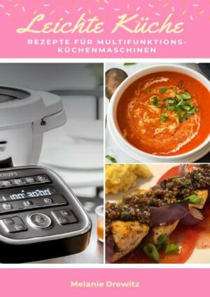 Mit den Multifunktionalen Küchenmaschinen können Sie: kochen, schmoren, dampfgaren, dünsten, rühren, kneten, aufschlagen, Teig gehen lassen, emulgieren, vermischen, mixen, Zerkleinerern, schneiden, mahlen, und vieles mehr. Diese Maschinen vereinen zahlreiche Küchengeräte. So sparen Sie nicht nur Platz in der Küche, sondern auch Zeit, denn aufwendiges Umbauen oder Umrüsten entfällt und der Reinigungsaufwand ist deutlich geringer. Kein "Danebenstehen": die Geräte arbeiten sicher und zuverlässig, so können Sie gleichzeitig andere Dinge erledigen oder sich einfach zurücklehnen und anschließend genießen. Meine Rezeptauslese "Leichte Küche" schenkt Ihnen ein neues Koch- bzw. Backerlebnis auf 57 Seiten. Ich habe für Sie die leckersten Rezepte für Multifunktionale Küchenmaschinen wie Prep&Cook, Thermomix und viele andere in diesem Buch zusammengetragen und wünsche Ihnen viel Freude beim Ausprobieren. "Leichte Küche - Rezepte für Multifunktions  Küchenmaschinen" ist erhältlich im Online-Buchshop Honighäuschen.