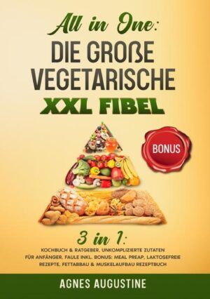 All in One: Die große vegetarische XXL Fibel. Liebe Leser, ich freue mich, dass Sie sich für mein 2in1 Kochbuch & Ratgeber entschieden haben und möchte mich ganz herzlich bei Ihnen bedanken Dieses Buch ist ein Geschenk an alle, die sich mit der vegetarischen Ernährung beschäftigen und keine Lust haben, lange in der Küche zu stehen oder Zutaten suchen zu müssen. Die Zutaten in diesem Buch sind völlig leicht & simpel zu finden und Preiswert. Ohne komplizierte Zubereitungen und dennoch ein Genuss. Diese und weitere Gründe haben mich dazu bewegt dieses Buch zu schreiben und Ihnen diese Informationen als Mehrwert anbieten zu können. Lassen Sie mich eine Einführung mit den wichtigsten Punkten und interessanten Fakten präsentieren. Ob für Singles, oder die ganze Familie, hier ist für jeden etwas dabei. Kleine Einblicke in das Buch, diese Bereiche erwarten Sie •Vegetarische Grundbasics •Vegetarische Ersatzprodukte •Grundrezepte •Gluten-Laktose freie Rezepte •Gesunde „Fast-Food“ Rezepte •Meal-Preap Rezepte Bonusteil: •Muskelaufbau mit veganer Ernährung •Abnehmen ohne Hunger •Ausdauersport •Yoga •Tipps & Tricks Lasse Sie sich überraschen, was dieses magische Buch alles zu bieten hat. In meinem Buch finden Sie mehr als genug Rezepte, die das Leben versüßen und auch ebenfalls für herzhaften Genuss und großartige Gaumenfreuden sorgen. Wir wünschen Ihnen viel Spaß beim Ausprobieren der Rezepte und hoffen Sie können die gewonnene Zeit sinnvoll nutzen. Herzlichst, Ihre Agnes Augustine.