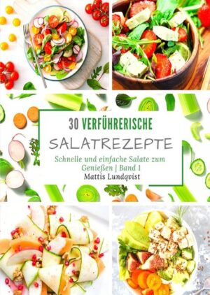 30 verführerische Salatrezepte für jeden Tag Von Artischockensalat über Gurken-Paprika-Salat bis hin zum Auberginen-Kichererbsen-Salat...stets formvollendeter Genuss. 30x leckere Salatgerichte... Wie wäre es mit einem Birnen-Früchte-Salat? Darf es ein Bohnensalat mit Kümmel sein? Auf der Suche nach schmackhaften Ideen mit Erdbeere? Soll es ein veganer Erbsen-Orangen-Salat sein oder doch ein Granatapfel-Quinoa-Salat? ...oder einfach mal ein Honigmelonensalat für den passionierten Melonenfan? Jetzt zuschlagen und mit Salatschüssel- und besteck bewaffnet leckere Gerichte zaubern!