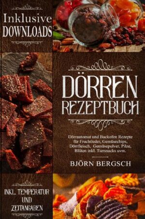 Das Rezeptbuch rund ums Dörren. Erweitere ganz einfach deine gesunde Ernährung! ★ du möchtest dein Dörrgerät richtig nutzen? ★ du möchtest gesunde und leckere Snacks frei von Chemie herstellen? ★ du suchst genaue Rezepte, mit denen du sofort loslegen kannst? ★ du möchtest eine breite Auswahl an Rezepten um deine Ernährung sinnvoll ergänzen zu können? ★ du willst nie wieder z.B. teures Dörrobst oder Gemüsepulver kaufen? ★ Oder, du suchst ein passendes Geschenk für einen Fan der Selbstversorgung? Dann ist dieses Buch über das Dörren genau das Richtige für dich! Den meisten Menschen ist Dörren zwar bekannt, aber welche Möglichkeiten sich mit dieser Methode ergeben, wird zumeist doch stark unterschätzt. Erfahre alles, was du zum Dörren wissen musst. In diesem Buch findest du ausgesuchte Rezepte die dir und deiner Familie zeigen, was mit einem Dörrgerät so alles möglich ist.: ✔ Fruchtleder ✔ Dörrobst ✔ Beef Jerkys ✔ Kräuter und Knollen ✔ Tee und Gemüsepulver ✔ Marinaden und Würzungen ✔ Tiersnacks ✔ Welche Obstsorten sind geeignet ✔ Genaue Zeit und Temperaturangaben ✔ Lagerung und Aufbewahrung ✔Snacks, auf die deine Kinder fliegen werden (ohne Zucker) ✔BONUS: kostenlose Downloads von Dörrtabellen