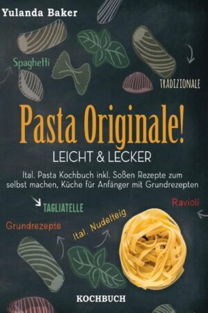 Mit super einfachen Zutaten schmackhafte Nudeln zaubern! Nudeln in allen Sorten und Arten! Einfach von Zuhause schnell zubereitet, ob zum direkten Verzehr oder doch zum Aufbewahren. Wer liebt sie nicht? Wer kann schon Nudeln wiederstehen? Nudeln sind auf der ganzen Welt verteilt und bekannt und gleichermaßen beliebt! Es gibt die unterschiedlichsten Nudeln, die Unterschiede beginnen im Aussahen und enden im Teig. Auch Low Carb Nudeln sowie Vollkorn Nudeln sind schnell hergestellt, so dass sich ihre Nudeln immer ihrer Ernährungsform anpassen können, mit diesem Pasta Originale Buch ist alles möglich. Erhalte Einblicke in: • Magst du den Genuss von frischen Nudeln? • Mit Tomatensoße oder doch lieber als Auflauf? • Vielleicht mit Milch und Zucker doch lieber Herzhaft mit Speck? • Oder sogar Salat? • Vielleicht aus Vollkorn? Pasta Originale? • das wundervolle Land der Pasta Originale • begib dich auf eine Reise entlang der Geschichte der Pasta! • versuche deine eigenen Nudeln, variiere deinen eigenen Teig! • wisse was in deinen Nudeln ist • schmecke den Unterschied des selbstgemachten • vertraue Jahre langer Erfahrung und genieße Pasta Originale Holen Sie sich das Glücksgefühl mit der Pasta in ihr Zuhause ✓ Kinderleicht und doch so speziell ✓ geringen Aufwand, großer Genuss ✓ Ein Teig viele Ergebnisse ✓ Vielseitig einsetzbar und immer passend ✓ Weltweit beliebt, und super schnell zubereitet ✓ Praktisch, einfach und abwechslungsreich ✓ Bezaubernde Kreationen für die Sinne ✓ Für jeden Geschmack die richtige Pasta und Soße ✓ und vieles mehr Greife zu den wenigen Zutaten die nötig sind und zaubere Dir Dein Geschmackserlebnis! Mit nur einem Klick hast Du jetzt die Möglichkeit, in die Welt der Pasta Originale zu reisen! Sinne wecken - Emotionen loslassen - Purer Gaumenschmaus