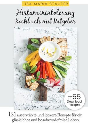 Unser Geschenk an dich: Mit dem Kauf dieses Kochbuchs mit Ratgeber erhältst du zusätzlich 55 weitere Rezepte zum Download kostenlos dazu. Den Link findest du im Buch. Dieses Histaminintoleranz-Kochbuch mit Ratgeber ist genau das Richtige für dich, wenn … … du einen Ratgeber für histaminarme Ernährung suchst … du dich trotz Histaminintoleranz lecker und vielseitig ernähren möchtest … du dich gesund ernähren möchtest … du dich vitaler und leistungsfähiger fühlen möchtest … du alle Informationen in einem Buch gesammelt haben möchtest In unserem Histaminintoleranz-Kochbuch mit Ratgeber erhältst du nicht nur gesunde und abwechslungsreiche Rezepte, sondern auch wichtige Informationen zu Symptomen und zur Diagnose sowie nützliche Tipps zur Behandlung. Folgende Themen erwarten dich in diesem Buch: ➔ Histamin - was steckt eigentlich dahinter? ➔ Die Symptome - wie äußert sich eine Histaminintoleranz? ➔ Frauenleiden infolge einer zu hohen Histaminbelastung ➔ Diagnose und Behandlung bei einer Histaminunverträglichkeit ➔ Regeln im Diät-Zeitraum ➔ Der Provokationstest ➔ Histaminintoleranz - diese Nahrungsmittel sind tabu ➔ Individuelle Verträglichkeitsgrenze testen ➔ Diese Nahrungsmittel sind erlaubt - richtig essen bei Histaminintoleranz ➔ Die 3 Steps zu einem beschwerdefreien Leben Außerdem findest du in unserem Buch Rezepte für… … Frühstücksgerichte … Mittagsgerichte … Abendgerichte … Blitzrezepte … Snacks … Salate … Desserts … Gebäck Hol dir noch heute unser Histaminintoleranz-Kochbuch mit Ratgeber! Klicke einfach rechts oben bei Amazon auf den Button „Jetzt kaufen“ und erhalte sofort dein Exemplar. 100 % Geld-Zurück-Garantie - sollten deine Erwartungen nicht erfüllt werden, kannst du das Buch innerhalb von 7 Tagen an Amazon zurückschicken und dein gesamtes Geld zurückerhalten.