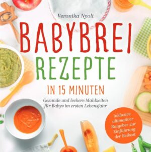 Gesunde und leckere Babybrei-Rezepte in Rekordzeit zubereiten. Stehen Sie kurz davor, Ihr Baby an die Beikost heranzuführen? Suchen Sie nach mehr Variation und Vielfalt in Ihrem Brei-Plan? Oder möchten Sie im Alltag zukünftig mehr Zeit sparen? Dieses Buch bietet Ihnen schnelle, einfache und gesunde Rezepte die in maximal 15 Minuten zubereitet werden können. Neben der enormen Zeitersparnis erhalten Sie einen leichtverständlichen Ratgeber, der keine Fragen offen lässt und perfekt als Einführung zur Beikost dient. Ein kleiner Einblick, was Sie in diesem Beikost-Buch erwartet.Über 80 leckere und alltagstaugliche Rezepte, die schnell und einfach umzusetzen sind. 7 Basisrezepte für mehr Flexibilität: Egal ob Mittags-, Nachmittags- oder Abendbrei. Woran erkenne ich, dass mein Baby überhaupt bereit für Beikost ist? Wie führe ich die Beikost richtig ein? Wann bekommt mein Baby welchen Brei? Welche Lebensmittel darf mein Baby ab welchem Monat essen? Worauf soll ich beim Kauf der Zutaten achten? Getestete und leckere Rezepte: In diesem Kochbuch bekommen Sie leckere Babybrei-Rezepte, die von Babys getestet wurden und garantiert schmecken! Wer wäre nicht stolz darauf, wenn das Baby auch wirklich alles aufisst? Bewiesene Erkenntnisse statt gefährliches Halbwissen: Es gibt immer noch Bücher und Artikel im Internet, die auf alten Mythen und damaligen Erkenntnissen beruhen. Daher beruht das Wissen in diesem Buch auf den aktuellsten Erkenntnissen von Ernährungsspezialisten. Stressfreieres Leben durch schnelle Zubereitung: Alle Rezepte in diesem Buch können problemlos in maximal 15 Minuten zubereitet werden. Dadurch werden Sie im Alltag zukünftig mehr Zeit haben und gleichzeitig viel Energie und Nerven sparen. Möchten Sie durch die schnell zubereiteten Rezepte endlich mehr Zeit für die wichtigen Dinge im Leben haben und dadurch viel Energie und Nerven sparen? Dann drücken Sie auf “Jetzt kaufen” und holen Sie sich die leckeren Rezepte mit dem ultimativen Ratgeber!