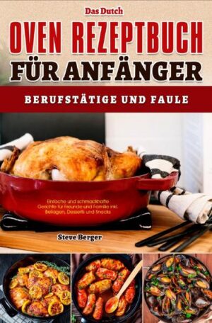 Das Dutch Oven Rezeptbuch für Anfänger, Berufstätige und Faule Einfache und schmackhafte Gerichte für Freunde und Familie ♦ inkl. Beilagen, Desserts und Snacks ♦ Wer ihn kennt, liebt ihn und möchte ihn nicht mehr missen: den Dutch Oven, den robusten Koch- und Backtopf, traditionell aus Gusseisen gefertigt. Von würzig-deftigen Eintopfgerichten bis zu köstlichen Desserts ist mit den passenden Rezepten und Anleitungen alles drin mit dem Alleskönner. Der Name verrät es schon: Er stammt höchstwahrscheinlich aus Holland, von wo er gemeinsam mit den Siedlern schließlich in den Vereinigten Staaten angekommen ist und hier zunächst vor allem im Siedlungsgebiet der Pennsylvania Dutch seine Verbreitung fand. Seine lange Geschichte, die bereits in der Vorzeit ihre Wurzeln hat, beweist eindrücklich, dass sich das Kochen, Backen und Braten mit dem Dutch Oven über Jahrhunderte bestens bewährt hat. Dementsprechend viele Anwendungsmöglichkeiten eröffnen sich. Eine lange Reihe von Hausfrauen, Köchinnen und Köchen hat an Rezepten und Zubereitungsarten getüftelt, hat ausprobiert und verkostet, das Potential des so einfachen und doch so universell anwendbaren Kochkessels erweitert und an die jeweils nächste Generation weitergegeben.