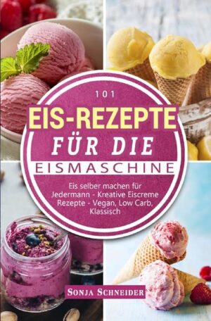 Sie wollen abwechslungsreiche, kreative und noch dazu leckere Eiscreme Rezepte Ausprobieren? In diesem Buch finden Sie sensationelle Rezepte, Low Carb und vegane Rezepte, verschiedene Zuckeralternativen und leckere Früchte Eis Kreationen. Hier finden Sie über 101 Eiscreme Rezepte. Tolle Klassische Eis Rezepte(von klassischen Schokoladen, Vanille Eis über Kiwi Eis bis hin zum Cookies und Mango Kokos Eis uvm.) Leckere Superfood Eis-Rezepte(von Matcha mit Minze und dunkler Schokoladen Eis bis hin zum Beere Acai Eis uvm.) Sowie ganz tolle vegane und Low Carb Eiscreme Rezepte(von Avocado Eis bis hin zum Erdbeere Mango Kokos Eis uvm.) Übrigens sind alle Eiscreme Rezepte hervorragend dafür geeignet für Geburtstagsfeiern oder Kinder Geburtstagsfeiern. Gerade in der Jahreszeit, in der unser Körper eine Abkühlung braucht sind diese Rezepte hervorragend geeignet, denn hier findet jeder etwas für seinen Geschmack.