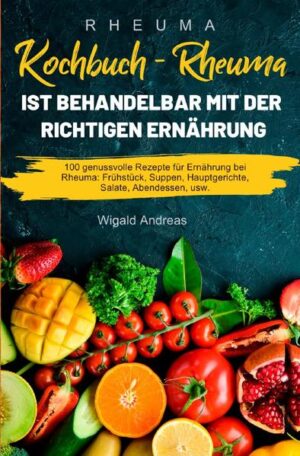 Wie ernähre ich mich richtig bei Rheuma? Eine entscheidende Rolle bei Rheuma spielt die richtige Ernährung. Dass Sie dabei auf alles verzichten müssen und Ihre alten Essgewohnheiten komplett aufgeben, das muss nicht sein. Es gibt so viele Gerichte und Zutaten, die den Heilungsprozess bei Gelenkschmerzen unterstützen, man muss sie nur kennen. Wir haben für Sie 100 Rezepte gesammelt, die alle Anforderungen an eine basische, kalorienreduzierte und entzündungshemmende Ernährung erfüllen. Vom Frühstück mit Heidelbeer-Müsli, über Vorspeisen à la Bruschetta mit Avocado, hin zu Salaten mit Hünchenbrust oder Schafskäse, Kokossuppe mit Garnele, Curry-Mango Saucen, vegetarische Kohlrouladen, Lachsfilet, Kurkuma-Hünchen, Mousse au Chocolat, oder laktosefreie Schoko-Erdnuss-Törtchen.