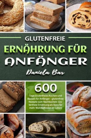 600 Tage Glutenfreie Ernährung für Anfänger“ - lecker durch den Alltag Gluten“ ist einer der Begriffe unserer Zeit, der viel Angst und Schrecken verbreitet. Viele Menschen reagieren unverträglich auf Gluten. Dabei handelt es sich um Eiweiße, die in vielen Getreidesorten zu finden sind bzw. deren Bestanteile. Sie machen beispielsweise die Elastizität eines Teiges. Doch so viel Positives sie mit sich bringen, so krank können sie auch machen.  Den meisten Menschen werden Gluten nichts anhaben können, doch wer eine Unverträglichkeit (entwickelt) hat, der steht vor einem großen Problem. Zwar bietet der Handel immer mehr Glutenfreie Lebensmittel an, doch die sind oftmals teurer. Wichtig ist, für sich selbst kochen zu können.