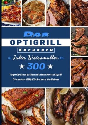 Sie haben sich neulich einen Optgrill zugelegt oder besitzen seit längerer Zeit einen und sind nun auf der Suche nach dem geeinetem Kochbuch? Der Optigrill erfreut sich in letzter Zeit, wegen seiner vielseitigen Einsetzbarkeit, großer Beliebtheit. Und das zurecht. Mit dem Optgrill sind Sie in der Lage, neben klassichen Fisch- und Fleischrezepten, auch Dinge wie Sandwiches, Paninis, Teigtaschen, Aufläufe und vieles mehr zuzubereiten.Der Optigrill ist ein elektrischer Grill, den Sie jeder Zeit verwenden können.Die Grillplatten werden über elektrische Heizstäbe erhitzt. Dadurch, dass der Grill somit weder Kohle noch Gas benötigt, können Sie Wetter und Temperatur unabhängig grillen. Dabei misst der Optigrill die Dicke des Grillguts und passt die Garzeit entsprechend an. Durch einen Lichtindikator wird Ihnen der aktuelle Garzustand des Grillguts angezeigt. Dank dieser Funktion ist es möglich Fleisch, Gemüse, Fisch, Sandwiches und vieles mehr auf den Punkt genau zu grillen und zu genießen. Der Optigrill bietet Ihnen außerdem die Möglichkeit besonders fettarm zu grillen, da für die Gerichte kein zusätzliches Bratfett verwendet werden muss. Der Grillvorgang wird durch den intuitiven Grillassistenten sehr erleichtert denn dieser gibt Ihnen Schritt für Schritt an, wie Sie Ihre Zutaten auf den Punkt genau grillen. Mit bis zu 12 automatischen Programmen haben Sie endlos viele Möglichkeiten Ihr Produkt nach Ihren individuellen Vorstellungen zuzubereiten. Der Grill bietet Ihnen sowohl die Möglichkeit das Grillgut scharf anzubraten als auch zu backen oder nur leicht zu rösten.