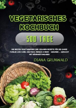 Das vegetarische Kochbuch für Anfänger 500 Tage ausgewählte vegane und vegetarische Rezepte Genießen sie diese einfach zuzubereitenden vegetarischen Rezepte. Sie sind ideal für Anfänger. Aber auch Fortgeschrittene werden mit den Rezepten Ihre Freude haben. Sie würden gerne neue und gesunde Rezepte zubereiten? Sie wollen vegetarische, fleischfreie Alternativrezepte testen? Sie wollen dabei nicht stundenlang in der Küche stehen? Sie wollen getestete Rezepte verwenden und sich auf Erprobtes verlassen? Alles kein Problem. In diesem großen Kochbuch finden Sie meine 125 vegetarischen Lieblingsrezepte. Dieses Kochbuch gibt Ihnen Inspiration, die Ihnen dabei hilft sich gesund und ausgewogen zu ernähren. Vor allem sind diese Rezepte einfach gehalten, ohne exotische Zutaten und meistens sehr schnell herzustellen.