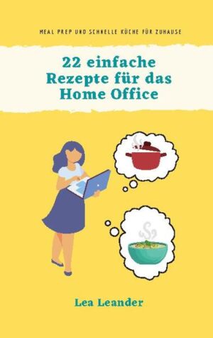 Keine Lust mehr auf Lieferdienst, Fertiggerichte und langes Stehen vor dem Herd? Mit diesen einfachen Rezepten kein Problem! Dieses Kochbuch enthält 22 einfache Rezepte, die den Alltag im Home Office einfacher machen. Für Singles, Kochanfänger und Familien geeignet. Alle Rezepte können schnell und einfach vorgekocht oder in der Mittagspause zubereitet werden. Erprobt von einer Hobby-Köchin, die selbst im Home Office arbeitet.