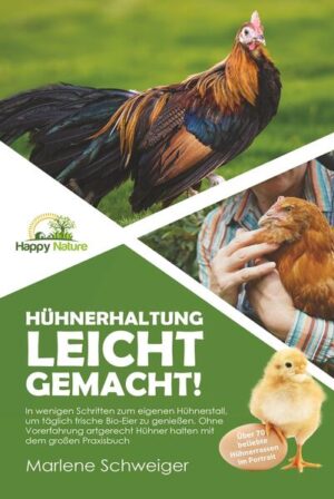 Honighäuschen (Bonn) - Das glückliche Huhn im eigenen Garten! Sie möchten sich gerne mit frischen Bio-Eiern selbstversorgen? Und dabei ohne Massentierhaltung die Hühner artgerecht halten? Mit diesem Buch können Sie sich diesen Wunsch nun ganz leicht selbst erfüllen. Denn es vermittelt Ihnen das grundlegende Wissen der privaten Hühnerhaltung. Dabei geht es auch um Fragen wie:  Darf eigentlich jeder Hühner halten?  Wie viel Arbeit macht ein Huhn?  Was braucht Ihr Huhn im Garten, um glücklich zu sein?  Welche Rasse passt am besten zu Ihnen?  Worauf sollten Sie beim Kauf achten?  Und wussten Sie schon, wie genau ein Ei entsteht? Um die besten Antworten zu finden, hat die Autorin viel von ihren eigenen Erfahrungen mit Hühnern eingebracht, aber auch mit erfahrenen Huhnbesitzern gesprochen, Interviews mit Experten geführt, offizielle Stellen befragt und natürlich auch empfehlenswerte Fachliteratur gelesen. Die Informationen sind auf unterhaltsame Art und Weise zusammengestellt, mit vielen kleinen Anekdoten, hilfreichen Tabellen und Grafiken. Das Buch beinhaltet:  eine kleine Checkliste für werdende Hühnerhalter  alles über eine artgerechte Tierhaltung  detaillierte Tipps zum Stallbau und zur Einrichtung  Grundlegendes über den Auslauf und dessen Bepflanzung  die Zusammensetzung des Futters  die Physiologie eines gesunden Huhnes  das kranke Huhn, Symptome, Seuchen und Maßnahmen  das Brutei, das Brüten und die Zucht von Hühnern  Portraits von mehr als 70 anerkannten Rassen  Expertentipps zum Kauf von Hühnern  Wissenswertes zu Transport und Eingewöhnung  Bonus: Das Leben mit Hühnern vor 50 Jahren Kompakt und übersichtlich finden Sie auf diesen Seiten alles, was Sie über Hühner wissen müssen. Ein Buch, das bereits beim Lesen Freude macht und auch die Freude über das Leben mit Hühnern mit Ihnen teilen möchte. Lassen Sie sich für die private Hühnerhaltung begeistern! Lernen Sie diese anspruchslosen und zugleich so zutraulichen und fleißigen Nutztiere kennen und lieben. Ja, es stimmt: Die Verantwortung für ein Tier ist auch eine Aufgabe. Doch mit diesem Buch gelingt Ihnen diese Aufgabe spielend leicht. Ein Gewinn für Sie selbst. Und für Ihr Huhn. Kaufen Sie jetzt das umfassende Praxisbuch!