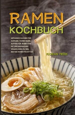 Ramen, die beste der japanischen Nudeln. Vielleicht haben Sie sie schon ein paar Mal in den Supermarktregalen gesehen - gute Instant-Ramen In diesem Buch erfahren Sie alles, was Sie über die einzigartige japanische Ramen-Suppe wissen müssen. Hier erfahren Sie im Detail, was Sie für jede Art von Ramen-Suppe benötigen! Wenn Sie schon immer einmal eine so genannte BOWL-Suppe kochen wollten, dann sind Sie hier genau richtig. Wir haben auch an Vegetarier und Veganer gedacht. Es ist für jeden etwas dabei für alle! In diesem Sinne kann ich nur sagen: Nimm dir eine Schüssel und schlürfe deine selbstgemachte Ramen-Suppe!