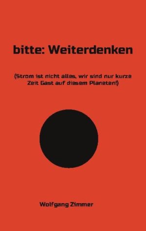 Honighäuschen (Bonn) - "Hilfe! Der Planet ist ein bisschen kaputt!" "Hilfe! Wir haben ein bisschen Klimawandel!" Diese Sätze lassen uns den Kopf schütteln! Das gibt`s doch gar nicht! Daher gibt es dieses Buch: bitte: Weiterdenken Ein Sachbuch zum Klimawandel und seinen Folgen. Zu den möglichen Konsequenzen. Zu Fragen, Antworten, Lösungen, Alternativen und Visionen. Wenn wir dem Klimawandel im Interesse unserer Kinder und Kindeskinder wirklich und ernsthaft entgegentreten wollen, dann führt dieses zu Konsequenzen und Kosten von nicht vorhersehbaren Dimensionen. Die Belastbarkeit unseres Planeten, von uns Bürgern und der Wirtschaft ist jedoch endlich. Daher müssen alle Bereiche, alle Prozesse unseres Lebens, unseres Alltages auf den Prüfstand. Nur mit wesentlich schlankeren, effektiveren, ökonomischeren Prozessen unseres Lebens, unseres Alltages bleibt am Ende des Tages mehr zur Bewältigung des Wandels übrig. Die Politik sollte daher Ziele vorgeben, nicht die Verfahren und die Wege dorthin. Aus dem fairen Wettstreit der Verfahren unter den Bedingungen des Marktes entstehen Innovationen. Innovationen schaffen andere, alternative und / oder neue Arbeitsplätze. Dadurch wird die Wirtschaftskraft unseres Volkes gestärkt. Wir in Deutschland gelten seit Jahrhunderten als das Volk der Dichter und Denker. Wir sind nicht das Land der unbegrenzten Ressourcen (leider).