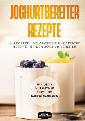 Sie möchten Joghurt selber herstellen und das ohne künstliche Inhaltsstoffe? Dann ist dieser Ratgeber mit bis zu 66 Rezepten genau das Richtige für Sie! Joghurt selbst herzustellen hat einige Vorteile gegenüber dem Joghurt im nächsten Supermarkt. Er ist nicht nur frischer zu genießen, sondern beinhaltet vor allem nicht so viele künstliche Inhaltsstoffe. Des Weiteren fällt nicht so viel Verpackungsmüll an, wodurch Sie der Umwelt etwas Gutes tun.Mit Hilfe des Joghurtbereiters, den wir Ihnen in diesem Buch vorstellen möchten, ist es ein Kinderspiel sich sowohl normalen Joghurt, Trinkjoghurt oder Sojajoghurt selbst zuzubereiten. Das erwartet Sie: - Informationen zur Hygiene und Funktion des Joghurtbereiters - Welche Milch sich am Besten eignet und wann Früchte hinzugegeben werden dürfen - Viele Rezepte für Natur- oder Sojajoghurt oder auch Quark - Leckere Hauptgerichte, Dressings und Desserts mit Joghurt unter anderem Joghurteis - Genaue Schritt für Schritt Anleitungen bei jedem Rezept inklusive Nährwertangaben Also worauf warten Sie? Kommen Sie in den Genuss des eigenen Joghurts und tun Sie sich und Ihrer Umwelt etwas Gutes!