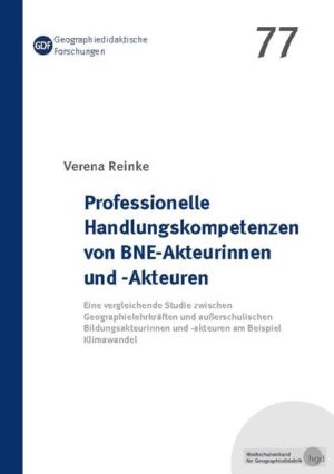 Honighäuschen (Bonn) - In dem Band werden die Ergebnisse einer empirischen Studie aus der Geographiedidaktik dargelegt. Die Arbeit geht der zentralen Forschungsfrage nach, ueber welche professionelle Handlungskompetenz im Hinblick auf Bildung für nachhaltige Entwicklung Geographielehrkraefte im Vergleich zu ausserschulischen Multiplikatorinnen und Multiplikatoren verfuegen. Die beiden theoretischen Saeulen aus der BNE und der professionellen Handlungskompetenz werden in der Arbeit dargelegt, ebenso auch das Forschungsdesign. Es wurde ein Modell zur Erhebung der professionellen Handlungskompetenz genutzt, welches als Grundlage fuer die Entwicklung von Items genutzt wurde. Mit einem standardisierten Fragebogen wurden 50 Geographielehrkraefte von niedersaechsischen Gymnasien und 52 ausserschulische BNE-Akteurinnen und -Akteure befragt. Zentralen Raum in dem Band nehmen die empirischen Ergebnisse sowie deren Diskussion und Interpretation ein. Das Werk ist hilfreich für Rezipientinnen und Rezipienten mit Interessensschwerpunkten in der Geographiedidaktik, aber auch im Professionswissen bzw. in der professionellen Handlungskompetenz und im Bereich der ausserschulischen Bildung. Am Ende des Buches werden im Ausblick und in der Zusammenfassungen moegliche Hinweise für die kuenftige Ausbildung von Geographielehrkraeften und ausserschulischen Bildungsakteurinnen und -akteuren im Bereich der BNE gegeben.