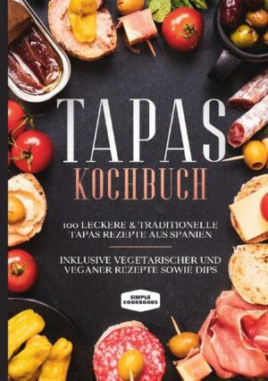 Sie haben schon oft von Tapas gehört? Oder kennen diese Köstlichkeiten noch aus Ihrem letzten Urlaub in Spanien? Nun möchten Sie Tapas selbst zubereiten? Dann ist dieses Kochbuch genau das Richtige für Sie! Tapas, die spanischen Appetithäppchen, werden immer beliebter. Inzwischen gibt es in vielen deutschen Städten tolle Tapas-Bars. Doch um diese kleinen Leckereien zu genießen müssen Sie weder nach Spanien reisen, noch nach der nächsten Tapas-Bar Ausschau halten. Machen Sie sie einfach selbst! Egal ob vegan oder vegetarisch, lieber Fleisch oder Fisch: In diesem Buch finden Sie garantiert Ihr Lieblingsrezept. Begeistern Sie sich selbst und andere mithilfe dieser originalen, leckeren Rezepte. Und nebenbei können Sie noch die Entstehungsgeschichte der Tapas erzählen. Fangen Sie direkt an und probieren Sie gleich die ersten Rezepte aus. Guten Appetit! Das erwartet Sie: - Leckere Tapas Rezepte mit Fleisch und Wurst - Erfrischende Tapas Rezepte mit Fisch und Meeresfrüchten - Nicht weniger köstliche vegetarische Tapas Rezepte - Und ebenso geschmacksvolle vegane Tapas Rezepte - Genaue Anleitungen in jedem Rezept Kaufen Sie jetzt dieses Buch und genießen Sie das spanische Lebensgefühl in den eigenen vier Wänden! "Tapas Kochbuch: 100 leckere & traditionelle Tapas Rezepte aus Spanien - Inklusive vegetarischer und veganer Rezepte sowie Dips" ist erhältlich im Online-Buchshop Honighäuschen.