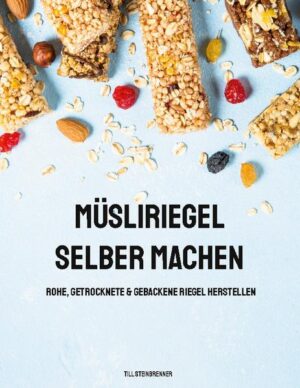 Jeder kann leckere Müsliriegel selbst herstellen! In den eigenen vier Wänden, mit vorhandenen Küchenutensilien. In diesem Buch gibt es: - Einen ausführlichen Einführungsteil mit viel Wissen zur Zutaten- und Zubehörwahl - Praxistipps rund um die Herstellung, Fehlerquellen und Lagerung - 50 verschiedene Rezepte mit Schritt-für-Schritt-Anleitungen - Ohne backen? Roh? Vegan? Getrocknet? Unterschiedliche Rezepte für unterschiedliche Bedürfnisse! - Extra-Rezepte für Energy Balls und Cracker - Toll in Szene gesetzte Fotos Egal ob roh, gekühlt, getrocknet oder gebacken: Selbstgemachte Müsliriegel sind nicht nur geschmacklich den Supermarkt-Müsliriegeln überlegen, sie sind auch gesünder und für alle Allergiker und Unverträglichkeiten anpassbar. "Müsliriegel selber machen" ist erhältlich im Online-Buchshop Honighäuschen.