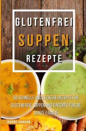 Brauchen Sie ein Kochbuch mit vielen gesunden und schnellen Rezepten? Möchten Sie Ihre Essgewohnheiten umstellen? Ganz gleich, ob Sie vor kurzem entdeckt haben, dass Sie glutenempfindlich sind, oder ob Sie sich einfach nur glutenärmer ernähren wollen - mit den Rezepten für glutenfreie Suppen haben Sie den richtigen Einstieg gefunden. Die Umstellung auf eine glutenfreie Ernährung ist nicht nur für Menschen mit einer Glutensensitivität von Vorteil, sondern auch für alle, die mehr Energie brauchen, abnehmen wollen oder sich einfach einen gesünderen Lebensstil wünschen. Für eine gute glutenfreie Küche braucht man keine teuren Spezialprodukte, und glutenfreie Küche muss nicht dick und trocken sein. Mit diesen einfachen und köstlichen Rezepten ist es ein Leichtes, ein gesünderes Leben zu beginnen und sich besser zu fühlen. Entdecken Sie köstliche Versionen beliebter Gerichte, die die ganze Familie genießen kann. Glutenfreie Suppen-Rezepte ist Ihre unverzichtbare Ressource für schnelle, gesunde, bequeme, glutenfreie Mahlzeiten, die die Vielfalt und den Geschmack bieten, den Ihre Familie lieben wird. Worauf warten Sie noch? ★★Kaufen Sie es jetzt zu diesem speziellen Einführungspreis!