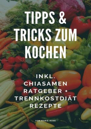 KOCHEN IST WIE EIN KOMPRIMIERTES LEBEN. EINE GUTE SCHULE UM MIT ERFOLGEN UND NIEDERLAGEN UMZUGEHEN, NIE AUFZUGEBEN UND IMMER NACH LÖSUNGEN ZU SUCHEN. UND WIE DAS SO IM LEBEN IST: ES GIBT IMMER EINE LÖSUNG! DIESE TIPPS ERLEICHTERN IHNEN DAS KOCHEN IM ALLTAG. ZUSÄTZLICH ERFAHREN SIE ALLES ÜBER DEN POWER SAMEN CHIA UND DEM THEMA TRENNKOST INKL. LECKERER REZEPTE ZUM SOFORT NACHKOCHEN UND FERTIGE EINKAUFSLISTEN WIR WÜNSCHEN IHNEN GUTEN APPETIT!