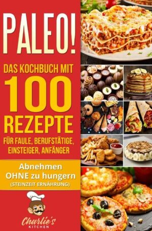 PALEO! - Abnehmen OHNE zu hungern (Die Steinzeiternährung inkl. Diätplan) Was erwartet Sie in diesem Buch? (ACHTUNG: Zusammenfassung in nur EINEM SATZ) Wer sich die Artikelbeschreibung komplett ersparen möchte, für diejenigen versuche ich mein Buch in einem Satz zusammenzufassen: Sie machen eine Diät OHNE ES ZU MERKEN, bzw. OHNE AUF IHRE GEWOHNTEN GERICHTE VERZICHTEN ZU MÜSSEN! Für diejenigen, die eine ausführlichere Anleitung wünschen, werde ich in diesem Text eine knappe Einführung in meinem Buch schenken. Wie bereits angedeutet, bekommen Sie hier genau die Kochrezepte serviert, die Sie in der Regel vermeiden sollten, jedoch in einer gesunden Variante, wo diese ohne Konsequenzen verzehrt werden können. Sie machen quasi „keine Diät“ und können z.B. trotzdem von einer Gewichtsreduktion profitieren und, oder Muskulatur aufbauen, genauso können Sie sich auch einfach nur gesund ernähren, ohne dadurch auf irgendeiner Art und Weise darunter zu leiden. Welche Rezepte erwarten mich als Beispiel? Brote, Fladenbrot, Brötchen Pfannkuchen, Pancakes, Crêpes Schoko Creme (Aufstriche) Pizzabrötchen Pizza Spaghetti Risotto Gnocchi Lasagne Hamburger Asia, China, Nudeln Süßspeisen: z.B. Pudding, Milchreis Erdbeerbällchen, Schoko Pralinen Ice Cream Torten Chips Bevor ich mich verabschiede, lassen Sie mich bitte folgendes erwähnen: Mein Ziel ist es, so viele Menschen wie möglich zu erreichen um denen zu helfen, denn es ist auch möglich ohne auf etwas zu verzichten, glücklich und gesund weiter zu leben, jedoch auch nur, wenn es da jemanden gibt, der es Ihnen zeigt. (Das ist nämlich das Problem gewesen, was mir damals zur Vorlage gefehlt hat um ohne Verzögerungen an meinem Ziel anzukommen.) Ich freue mich jetzt schon darüber zu erfahren, dass ich Ihnen weiter helfen konnte! Herzlichst, Ihr Charlie’s Kitchen Team.