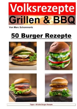 Herzlich willkommen zu meinem Buch "50 Burger Rezepte" aus der Buchserie "Volksrezepte Grillen und BBQ". Mein Name ist Marc Schommertz, und ich bin nicht nur ein leidenschaftlicher Autor, sondern auch ein begeisterter Hobbykoch. In diesem Buch möchte ich Ihnen eine Vielzahl von köstlichen Burger Grillrezepten präsentieren, die speziell für den Grill entwickelt wurden. Burger sind in den letzten Jahrzehnten zu einer wahren Ikone der internationalen Küche geworden. Ursprünglich in den USA entstanden, haben sich Burger inzwischen auf der ganzen Welt verbreitet und sind aus keinem guten Speiseplan mehr wegzudenken. Doch was macht einen guten Burger aus? Welche Unterschiede gibt es zwischen den verschiedenen Burgerarten? Und wie können wir unsere Burger mit den richtigen Belägen, Saucen und Toppings perfekt abrunden? Der Hauptteil dieses Buches besteht aus 50 abwechslungsreichen Grillrezepten, die speziell für den Grill entwickelt wurden. Hier finden Sie klassische Burger wie den Cheeseburger und den BBQ-Bacon Burger, aber auch kreative Variationen wie den Mushroom-Swiss Burger oder den Guacamole Burger. Jedes Rezept wird detailliert erklärt und enthält alle benötigten Zutaten und Schritte, um den perfekten Burger zuzubereiten. Ich hoffe, dass dieses Buch Ihnen dabei hilft, Ihre Kochkünste zu erweitern und neue Geschmackserlebnisse auf dem Grill zu entdecken. Egal, ob Sie ein erfahrener Grillmeister sind oder gerade erst Ihre ersten Schritte in der Welt des Grillens machen - "Burger Rezepte" wird Ihnen eine Fülle von Ideen und Inspiration bieten. Ich wünsche Ihnen viel Freude beim Lesen und Ausprobieren der Rezepte. Lassen Sie sich von den Aromen und Kombinationen überraschen und genießen Sie die Welt der Burger vom Grill!