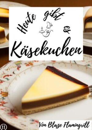 Herzlich willkommen zu einem weiteren kulinarischen Abenteuer in der Buchreihe "Heute gibt es". Ich freue mich sehr, Ihnen dieses Mal ein ganz besonderes Buch präsentieren zu dürfen: "Heute gibt es - Käsekuchen". Mein Name ist Blaze Flamingrill, und als begeisterter Koch und leidenschaftlicher Käsekuchen-Liebhaber habe ich mich mit großer Freude dieser süßen Versuchung gewidmet. Käsekuchen ist zweifellos eine Köstlichkeit, die die Herzen vieler Menschen höherschlagen lässt. Seine cremige Textur, der zarte Geschmack und die vielfältigen Variationen machen ihn zu einem zeitlosen Klassiker, der niemals aus der Mode kommt. In diesem Buch habe ich 25 einzigartige Käsekuchenrezepte für Sie zusammengestellt, die sowohl traditionelle als auch innovative Geschmackserlebnisse bieten. Begeben Sie sich mit mir auf eine Reise durch die Welt des Käsekuchens, von den klassischen New York Cheesecakes bis hin zu exotischen Fruchtvarianten und besonderen Kreationen für Feinschmecker. Ich möchte Sie ermutigen, die Rezepte nach Ihren Vorlieben anzupassen und Ihrer Kreativität freien Lauf zu lassen. Experimentieren Sie mit verschiedenen Früchten, Gewürzen und Toppings, um Ihren ganz persönlichen Lieblingskäsekuchen zu kreieren. Ich habe auch an diejenigen gedacht, die spezielle Ernährungsbedürfnisse haben. Daher finden Sie in diesem Buch auch vegane und glutenfreie Käsekuchenvarianten, die genauso köstlich und verführerisch sind wie ihre traditionellen Pendants. Denn ich glaube fest daran, dass niemand auf den Genuss eines leckeren Käsekuchens verzichten sollte, unabhängig von seinen Ernährungspräferenzen oder Allergien.