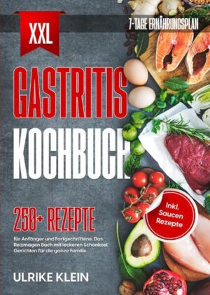 Dieses Gastritis Kochbuch ist voll von köstlichen, leicht zuzubereitenden Rezepten! Mit über 250+ Rezepten zur Auswahl, finden Sie in diesem Kochbuch bestimmt das, wonach Sie suchen... Das Thema mit der Gastritis… Eine Gastritis wird ausgelöst, wenn Ihr Verdauungssystem überlastet ist und sich Ihre Magenschleimhaut entzündet. Sie können sich für Lebensmittel entscheiden, die die Entzündung verringern, und Lebensmittel meiden, die eine Reizung der Magenschleimhaut auslösen. Die auslösenden Lebensmittel können von Person zu Person unterschiedlich sein. Wenn Sie eine Woche lang ein Ernährungstagebuch führen, können Sie genau feststellen, welche Lebensmittel Ihre Gastritis auslösen. Als allgemeine Regel gilt, dass die folgenden Lebensmittel die Magenschleimhaut entzünden können: stark verarbeitete und konservierte Lebensmittel Lebensmittel mit hohem Glutengehalt säurehaltige Lebensmittel, Molkereiprodukte Lebensmittel mit hohem Zuckergehalt (mehr Tipps finden Sie Buch) Sie sind auf der Suche nach … ✅ 250+ leckere Rezepte (u.a. Frühstück, Fisch, Fleisch, Vegetarisch, Snacks, Desserts uvm.) ✅ Einführung in das Thema ✅ Vorteilen rund um das Thema Gastritis ✅ Den richtigen Zutaten für magenschonende Kost ✅ Inklusive leckeren Saucen-Rezepten Leckere Gerichte und gute Anhaltspunkte gefällig? Dann greifen Sie jetzt zu!