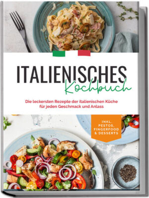 Italienische Rezepte: Alltagstaugliche, vielfältige und unschlagbar köstliche Genuss-Ideen für Bella-Italia-Feeling in Ihrer Küche Wellenplätschern, Sonne auf der Haut, ein Glas Aperol Sprizz in der Hand und auf dem Teller Antipasti, Pizza & Co. - so sieht der perfekte Italienurlaub aus und wenn Sie jetzt das Fernweh packt, müssen Sie sich nicht bis zur nächsten Reise gedulden: Denn mit den herrlichen Rezepten in diesem Buch zaubern Sie sich Dolce Vita im Handumdrehen auf den Teller und das ist gar nicht kompliziert! Die italienische Küche ist weltweit legendär und ihren einzigartigen Ruf genießt sie völlig zu Recht: Leckereien für jeden Geschmack, unkomplizierte Rezepte für höchsten Genuss und dabei ist sie auch noch gesund und schont den Geldbeutel. Ob Pasta, Pizza, Fisch oder Antipasti, mit den mediterranen Köstlichkeiten locken Sie kinderleicht die ganze Familie an den Tisch und in diesem Kochbuch finden Sie die passenden Rezepte für jeden Geschmack: Von knackigen Salaten und würzigen Suppen über aromatische Fisch-, Fleisch- und Veggieschlemmereien bis hin zu sündig-süßen Dolci und Drinks kommt hier jeder Italien-Fan voll auf seine Kosten. Und den Original-Geschmack bekommt man so einfach hin? Aber ja! Denn was die Zutaten betrifft, werden Sie längst im gut sortierten Supermarkt fündig und die leicht nachzukochenden Schritt-für-Schritt-Anleitungen sorgen auch bei ungeübten Köchen von Anfang an für rundum gelungene Genuss-Ergebnisse! Prima Colazione: Beginnen Sie Ihren Tag auf mediterrane Art mit Sfogliatelle-Frühstücksgebäck, Frittata-Omelett oder selbstgebackenem Ciabatta con Olive. Salate, Suppen & Snacks: Ob als Vorspeise oder leichte Mahlzeit, mit Rucola mit Mozzarella und Tomate, toskanischer Gemüsesuppe oder frittierten Kartoffeln landen Sie immer einen geschmacklichen Volltreffer. Vegetarisch-vegane Klassiker: Hauptgerichte wie Pizza Margherita, Parmigiana-Gemüseauflauf oder Pasta mit Steinchampignons bringen Italien-Feeling pur auf den Tisch. Pesce & Carne: Fleisch- und Fischliebhaber genießen mit Bolognese-Nudeln, Saltimbocca-Kalbsschnitzel mit Salbei oder Tagliatelle mit Lachs einzigartige Aromenvielfalt. Süße Verführung: Naschkatzen erleben mit Tiramisu, Profiterole-Windbeuteln oder Erdbeer-Pannacotta Dolce Vita in Reinform. Drinks & Caffè: Bellini-Pfirsich-Sekt, Limoncello-Zitronenlikör oder Mokka-Schoko-Kaffee sind die perfekte Menü-Abrundung. Mit diesem Kochbuch bringen Sie die sommerliche Leichtigkeit Italiens in Ihren Alltag und schenken sich und Ihren Lieben abwechslungsreiche Genussmomente. Ob Sie sich die Wartezeit auf den nächsten Urlaub versüßen möchten, glühender Pasta-Fan sind oder einfach ein wenig internationales Flair auf Ihren Teller bringen möchten - hier finden Sie reichlich Inspirationen.