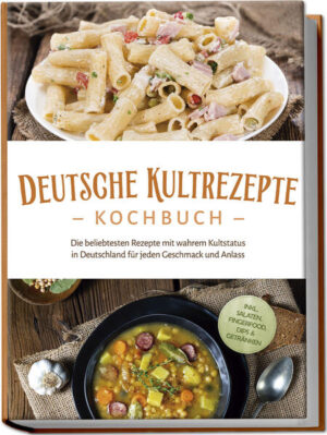 Kult-Kochbuch: Legendäre, leckere und abwechslungsreiche Rezepte der 60er, 70er und 80er für vollen Geschmack und Retro-Charme in der Küche Kalter Hund, Jello-Salat, russische Eier oder Hähnchen-Cordon-bleu: Wer die Rock’n’Roll-Jahrzehnte des 20. Jahrhunderts erlebt hat, den katapultieren diese Gerichte direkt zurück zu wilden Partys, Picknick am See oder deftigem Essen mit den Schwiegereltern. Doch auch die jüngeren Generationen kennen die Namen berühmter Kultgerichte - also ganz gleich, welches Alter, schnappen Sie sich Kochlöffel und dieses Buch und tauchen Sie ein in legendäre Schlemmer-Geschichte! Der Wohlstand stieg, internationale Einflüsse wurden sichtbar, Convenience-Food eroberte den Markt und die Hausfrauen wurden experimentierfreudiger: In den 60er-Jahren begann in deutschen Küchen eine Revolution, die perfekt zusammenpasste mit Rock’n’Roll, psychedelischen Blusen-Mustern und dem Lifestyle dieser wilden Epoche. Zum Glück brauchen Sie keine Zeitmaschine, um diese unvergesslichen Zeiten wieder aufleben zu lassen, sondern können mit den Rezepten in diesem Buch in Erinnerungen schwelgen. Ob Party-Food, Vorspeisen, Hauptgerichte, süße Leckereien oder auch Drinks, hier bringen Sie das Original-Flair der alten Zeiten ganz einfach auf den Tisch und begeistern mit kultiger Kulinarik Fleischfans, Fischfreaks und Veggies gleichermaßen. Diese Epoche haben Sie leider verpasst? Keine Sorge, dank exakter Original-Rezepte gelingen jungen Köchen ebenso authentische Geschmacks-Highlights und mit den kinderleicht nachzukochenden Anleitungen landen auch Ungeübte auf Anhieb einen Hit. Retro-Frühstück: Mit Käse-Schinken-Aufstrich, French Toast, Pancakes und Zwiebelbrot erleben Sie Morgenroutine vergangener Jahrzehnte. Party-Hits: Auf ausgelassenen Feiern dürfen Klassiker wie Wurst-Käse-Spieße, Matschbrötchen, Guacamole oder Krabbendip keinesfalls fehlen. Vorspeisen & Beilagen: Suppen und Salate wie Nudelsalat, Jello-Salat, Erbsensuppe oder Linseneintopf bringen original Retro-Genuss auf den Abendbrottisch. Herzhaft & deftig: Fisch- und Fleischgerichte wie klassische Rinderrouladen, Chili con Carne, Pellkartoffeln mit Hering oder Lachs mit Dillsauce erfreuen sich bis heute höchster Beliebtheit. Gesundheitsbewusste Veggie-Leckereien: Die neue Umwelt-Mentalität der 70er bescherte Vegetariern und Veganern Köstlichkeiten wie Couscous-Gemüsepfanne, Käsesoufflée, Arme Ritter oder Linsenbraten. Desserts & Drinks: Fantakuchen, Wackelpudding, Fruchtbowle oder Eiskaffee liefern Naschglück und Nostalgie zugleich. Dieses Kochbuch verwandelt Ihre Küche im Handumdrehen in eine aufregende Flashback-Feier und bringt den Geschmack großartiger Jahrzehnte auf den Teller. Ob Sie Erinnerungen aufleben lassen möchten, Ihrem Nachwuchs endlich einmal alte Lieblingsgerichte präsentieren wollen oder einfach neugierig auf Neues aus alten Zeiten sind - hier werden Sie fündig.