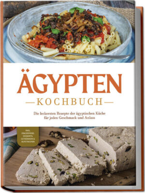 Ägyptisch auf den Tisch: Vielfältige, exotische und unschlagbar leckere Köstlichkeiten aus dem Land der alten Pharaonen Pyramiden, Nil und antike Grabstätten haben Sie schon mal ins Land der Pharaonen gelockt? Dann haben Sie sich vermutlich im Hotel verköstigen lassen und an ägyptische Küche wenig gedacht - doch da haben Sie etwas verpasst! Zum Glück können Sie diesen Genuss ganz einfach zu Hause nachholen und mit diesem Kochbuch klappt das kinderleicht. Die ägyptischen Pyramiden gibt es, die eine ägyptische Küche eher nicht: Denn das geschichtsträchtige Land am Nil gehörte lange zum Osmanischen Reich und schöpft einen Großteil seines kulinarischen Reichtums aus derselben Tradition wie die Türkei. Dennoch haben sich bis heute ganz eigene Speisegewohnheiten herausgebildet, die mit einer kreativen Mischung aus osmanisch, modern und international bestechen. Ob Fischfan, Fleischfreund, Veggie oder Süßschnabel - die reichhaltige Küche bietet für alle Geschmäcker verlockende Auswahl und setzt mit traditionellen Zutaten wie Lamm, Bohnen, Gewürzen, Fladenbroten & Co. unverwechselbare Akzente. Apropos Zutaten, klappt das auch in Deutschland? Kein Problem! Denn dank zahlreicher Orient-Supermärkte sowie unkompliziertem Versandhandel beschaffen Sie sich mühelos Originalzutaten und mit einfach nachzukochenden Schritt-für-Schritt-Rezepten sowie bodenständigen Grundzutaten gelingen die Gerichte auch ungeübten Köchen auf Anhieb. Für den kleinen Hunger: Ob als Frühstück, Snack oder leichte Mahlzeit, mit Frittata-Egga, Aish-Baladi-Brot, Hawawschi oder orientalischem Kürbis genießen Sie auf typisch ägyptische Art. Sättigende Hauptgerichte: Bei Hähnchenbrust mit Nudeln, Thanneya Samak, weißem Bohneneintopf oder Rindfleisch-Orangen-Schmortopf wird’s herzhaft und deftig für jeden Geschmack. Suppen, Salate & Co.: Mit Vorspeisen und Beilagen wie Falafel, ägyptischem Fellachensalat, braunem Reis oder ägyptischer Spinatsuppe landen Sie jederzeit einen leckeren Treffer. Perfekt abgerundet: Dips, Saucen und Gewürze wie Baba Ganoush, ägyptische Lachssauce, Dukkah-Gewürzmischung oder Baharat sorgen für originalen Ägypten-Flair bei Tisch. Süße Glücksmomente: Mit Desserts und Drinks wie gratinierten Feigen, Umm Ali, Asir Lamun oder Karkadeh gönnen Sie sich zum Dessert oder einfach zwischendurch eine köstliche Auszeit. Dieses Kochbuch schenkt Ihnen orientalisch angehauchte Urlaubsmomente im Alltag und entführt Ihre Geschmacksknospen auf einen einzigartigen Genusstrip. Ob Sie schon einmal Reisevorfreude wecken wollen, glühender Ägypten-Fan sind oder einfach gerne Neues auf den Teller bringen - hier finden Sie reichlich Auswahl für alle Vorlieben.