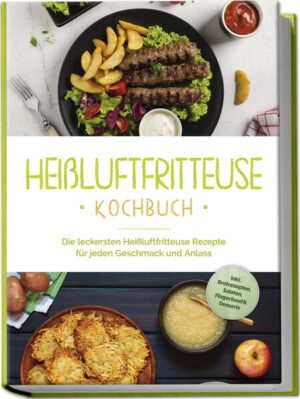 Heißluftfritteuse-Rezepte: Alltagstaugliche, unkomplizierte und unschlagbar leckere Köstlichkeiten für die ganze Familie Selbst kochen, abwechslungsreich essen und dabei am liebsten noch gesund: Was das Beste für uns wäre, wissen wir mittlerweile alle, wenn da nicht Full-Time-Job, Unistress oder der ganz normale Familientrubel wäre. Doch zum Glück gibt es einen Joker: Das Multitalent Heißluftfritteuse - und dieses Kochbuch zeigt Ihnen, was Sie damit alles auf den Teller zaubern können! Wenn der Platz für einen Ofen fehlt, Sie fettarm frittieren oder beim Backen Strom sparen möchten, ist die Heißluftfritteuse Ihr bester Verbündeter: Denn damit gelingen Kochen, Backen, Frittieren oder das Zubereiten ganzer Menüs spielend leicht und im Rekordtempo. Dazu werden Speisen unvergleichlich knusprig und nach Gebrauch verschwindet das Gerät einfach im Schrank. Überzeugt? Dann schnappen Sie sich dieses Rezeptbuch und entdecken Sie die unkomplizierte Vielfalt, die Sie Tag für Tag mit minimalem Aufwand auf den Tisch bringen können. Ob Frühstück, Backwaren, Hauptgerichte, Suppen, Snacks oder Desserts, hier finden Sie eine Riesenauswahl an Schlemmereien für Veggies, Fleischfreunde, Fischliebhaber und Naschkatzen gleichermaßen. Kompliziertes Gerät? Ganz und gar nicht! Im Gegenteil klappt große Kochkunst mit diesem Buch auch bei ungeübten Köchen und die kinderleichten Schritt-für-Schritt-Rezepte sind im Handumdrehen fertig. Dank praktischer Tipps rund um Verwendung, Reinigung & Co. sind Sie und die Heißluftfritteuse von Anfang an ein eingespieltes Team und sorgen ab sofort auch im stressigen Alltag für kulinarische Genussmomente. Für Frühstück und Brotzeit: Käse-Eier-Muffins, Nuss-Granola, Bananenbrot oder Quarkbrötchen liefern Energie für den ganzen Tag. Vorspeisen & Snacks: Ob als Beilage oder einfach einmal zwischendurch, Rohkostsalat, Gyros-Salat oder Ricotta-Bällchen zaubern Sie ruckzuck aus der Heißluftfritteuse. Satt mit Fisch & Fleisch: Bei Zander im Strudelteig, Thunfisch-Frikadellen, Lasagne oder One-Pot-Hähnchen wird’s herzhaft, deftig und sättigend. Vegetarisch-vegane Leckereien: Mit gebackenen Ravioli mit Ricotta-Füllung, Feta-Gemüse-Pfanne, Pilzpfanne oder Käseröstis locken Sie im Nu die ganze Familie an den Tisch. Süße Glücksmomente: Gönnen Sie sich mit Erdbeer-Joghurt-Muffins, Lava-Cake, Zimtschnecken oder Apfelauflauf eine kulinarische Auszeit vom Alltag. Mit dieser Rezeptsammlung fegen Sie den Staub von Ihrer Heißluftfritteuse und entdecken vielfältige Köstlichkeiten für alle Geschmäcker. Ob als Single, mit Partner, in der WG oder mit der ganzen Familie - mit diesem Kochbuch wird gutes Essen ganz einfach zur Selbstverständlichkeit!