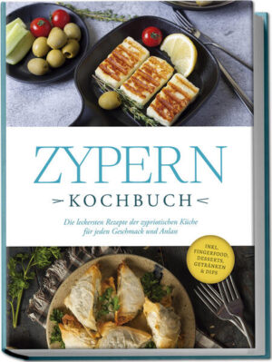 Zypern-Kochbuch: Urlaubsflair pur mit abwechslungsreichen, leckeren und original zypriotischen Köstlichkeiten Ein wenig Italienisch, ziemlich viel Griechisch, reichlich Türkisch, dazu noch etwas Französisch und Arabisch: Wenn Sie diese Schlemmervielfalt gerne auf dem Teller haben möchten, dann sollten Sie die zypriotische Küche kennenlernen. Denn die vereint das Beste von allem in einer einzigartigen Speisetradition - und die holen Sie sich mit diesem Buch ganz einfach in die heimische Küche! Frisches Gemüse, Fisch aus dem Meer, das nirgends weit entfernt ist, abwechslungsreiche Getreideprodukte, Oliven, Feta und Gewürze, dazu Lamm und Rind aus den Bergregionen: Die Küche Zyperns bietet alles, was das Feinschmeckerherz begehrt, und punktet dazu noch mit dem unschlagbaren Gesundheitsfaktor der mediterranen Kost. Außerdem bringt zypriotisches Essen im Nu das Gefühl von Ferien am Meer und Entspannung pur auf den Tisch - also Grund genug, hier öfter einmal aus dem Vollen zu schöpfen. Deshalb präsentiert dieses Kochbuch Ihnen eine reiche Sammlung an authentischen Schlemmereien von Vorspeisen und Beilagen über sommerlich-leichte oder herzhaft-deftige Hauptspeisen bis hin zu raffinierten Desserts und landestypischen Drinks. Bei der Riesenauswahl kommen Fleischfans ebenso auf ihre Kosten wie Fischfreunde und Veggies, dazu gelingen die einfachen Schritt-für-Schritt-Rezepte auch ungeübten Köchen im Handumdrehen. Und die Zutaten? Keine Sorge! Die meisten Lebensmittel gehören auch hierzulande längst zum Standardsortiment und falls Sie sich einmal einen original zypriotischen Wein dazu gönnen möchten, bekommen Sie auch den im gut sortierten Einzelhandel. Zypern zum Frühstück: Mit Milchpudding, Feigen-Frühstückssuppe, Tomaten-Eiern oder Zucchini-Halloumi-Omelett starten Sie voller Inselfeeling in den Tag. Suppen, Snacks & Salate: Ob als Vorspeise oder für den kleinen Hunger - Auberginensalat, Trahanassuppe, Bohneneintopf oder Pastopites-Fleischtaschen passen immer! Brote, Dips & Aufstriche: Mit Elaiopsomo-Olivenbrot, zypriotischem Bauernbrot, Kapern-Joghurt-Dip oder Auberginen-Feta-Creme perfektionieren Sie den Zypern-Geschmack. Fisch & Fleisch: Gebratenes Zicklein, zypriotisches Schweinegulasch, Tomatenbrasse oder Halloumi-Folienfisch sorgen für herrliches Urlaubsgefühl. Vegetarisch-vegane Spezialitäten: Bei Halloumistrudel, gefüllten Filo-Teigtaschen, Aprikosen-Okraschoten oder Zucchiniblüten auf Bulgur läuft nicht nur Veggies das Wasser im Munde zusammen. Genuss pur: Mit Rosen-Dessert, Dattelkuchen, Feigen-Bananen-Smoothie oder Koniak Thymono-Brandy Sour gönnen Sie sich kleine Ferienmomente im Alltag. Mit diesem Buch holen Sie sich den Geschmack der Götter-Urlaubsinsel ganz einfach auf den Teller und genießen mediterranes Flair im Alltag. Mit zusätzlichen Infos rund um Weingenuss, Speisekultur und Jahrestraditionen runden Sie Ihr Zypern-Menü perfekt ab und entdecken einzigartige Geschmackserlebnisse.