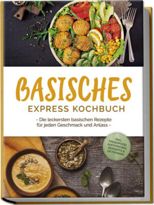 Kochbuch basische Express-Rezepte: Schlemmen Sie sich vielfältig, geschmackvoll und absolut alltagstauglich zu Gesundheit und umfassendem Wohlbefinden Ihre Ernährung geht eher Richtung Fastfood und sorgt für ein deutliches Säure-Übergewicht? Sie möchten sich in Ihrem Körper endlich wieder rundum wohlfühlen, aber dabei keine Genuss-Abstriche machen? Und das Ganze muss zu Ihrem vollen Terminkalender passen? Dann ist dieses Kochbuch genau das Richtige für Sie! Hochverarbeitete Lebensmittel, viel Fleisch, dazu reichlich Zucker - unsere moderne Ernährungsweise sorgt bei der Verstoffwechselung leider für üppigen Basenüberschuss und damit einhergehende Beschwerden wie Abgeschlagenheit, Hautprobleme oder Verdauungsstörungen. Doch zum Glück ist es gar nicht schwer, wieder in ein gesundes Gleichgewicht zu kommen, und mit basischer Ernährung klappt das ganz einfach. Die Rezepte in diesem Buch sind sorgfältig so ausgewählt, dass sie zu einem optimal ausgeglichenen Säure-Basen-Haushalt verhelfen und dabei auf frische, gesunde und ausgewogene Zutaten setzen. Noch dazu ist das Ganze unschlagbar lecker: Von basischen Frühstücksideen über knackige Salate, aromatische Suppen und feine Snacks bis hin zu köstlichen Veggie-, Fisch- und Fleischgerichten entdecken Sie hier gesunde Schlemmereien für jeden Geschmack - und auch Naschkatzen läuft bei verführerischen Desserts und Getränken das Wasser im Mund zusammen. Tägliches Kochen sprengt Ihren zeitlichen Rahmen? Mit diesem Buch nicht! Denn die unkomplizierten Express-Rezepte passen problemlos zu einem modernen, vielbeschäftigten Lifestyle und stehen im Handumdrehen auf dem Tisch. Mit zusätzlichen Infos rund um basische Ernährung, Säure-Basen-Haushalt und unterstützendem Lebensstil können Sie Ihre Ernährungsroutinen noch besser auf Ihre Bedürfnisse zuschneiden und schon bald Wohlfühl-Erfolge erleben. Frühstücks- und Brotzeitideen: Basisches Buchweizen-Porridge, bunte Süßkartoffel-Frühstücksbowl, Protein-Power-Linsenaufstrich oder Avocado-Wundercreme schmecken nicht nur am Morgen. Suppen, Snacks, Salate: Kürbis-Kokos-Suppe, Zitrus-Pilz-Salat, tropischer Spinat-Mango-Salat oder Gemüsetaler eignen sich als Vorspeise ebenso wie als leichte Mahlzeit. Satt mit Fisch & Fleisch: Bei asiatischer Brokkoli-Rindfleisch-Pfanne, würzigem Hähnchen auf Früchten, Safran-Fisch oder Seelachs-Gemüse-Eintopf wird’s herzhaft, deftig und aromatisch. Vegane Schlemmereien: Genießen Sie in Lauch-Spinat-Frittata, Brokkoli-Kartoffel-Pilzpfanne, feinem Blumenkohl-Erbsen-Püree oder veganem Chili die perfekte Mischung aus lecker und gesund. Sündig-süße Glücksmomente: Bei Dattel-Energy-Balls, Schoko-Avocado-Pudding, cremigem Mango-Lassi oder goldener Milch kommen Genussmenschen auf ihre Kosten. Mit diesem Kochbuch stellen Sie Ihren Ernährungskompass im Nu auf „basisch“ und profitieren von zahlreichen gesundheitlichen Vorteilen. Ob Sie bereits mit Beschwerden kämpfen, einfach gesünder leben möchten oder auf der Suche nach alltagstauglichen Blitzrezepten sind - hier werden Sie reichlich fündig.