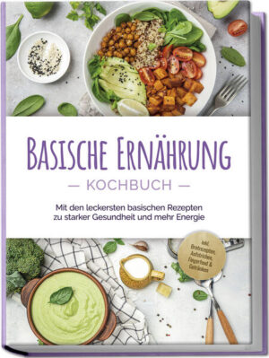 Basische Ernährung: Mit vielfältigen, unkomplizierten und unschlagbar leckeren Köstlichkeiten zu ausgeglichenem Säure-Basen-Haushalt und umfassendem Wohlbefinden gelangen Sie wissen, dass Ihre Ernährung nicht optimal ist, und möchten endlich den ersten Schritt zu einer Umstellung wagen? Dabei sollen Gesundheit und Hochgenuss gleichermaßen im Vordergrund stehen? Und das Ganze darf gerne auch noch alltagstauglich und einfach sein? Dann ist basische Ernährung genau das, wonach Sie suchen, und mit diesem Kochbuch klappt’s auf Anhieb! Es heißt zwar, sauer macht lustig, aber das stimmt nicht unbedingt: Zu saure Ernährung kann eine erhebliche Belastung für den Körper sein und zu Müdigkeit, Abgeschlagenheit, Verdauungs- oder Hautproblemen führen. Zum Glück können Sie hier einfach und effektiv gegensteuern, denn basische Ernährung ist nicht nur unkompliziert, sondern auch so richtig lecker! Dieses Kochbuch präsentiert Ihnen eine Riesenauswahl an köstlichen Schlemmereien, mit denen Sie Ihren Säure-Basen-Haushalt in kürzester Zeit wieder in Balance bringen und Ihre Ernährung rundum gesund gestalten. Fleischfans, Fischfreunde, Veggies und Naschkatzen kommen hier gleichermaßen auf ihre Kosten und entdecken feine Vorspeisen, deftige Hauptgerichte, knackige Salate, verführerische Desserts und vieles mehr. Sie sind nicht so der Küchenprofi? Kein Problem! Denn die kinderleichten Schritt-für-Schritt-Rezepte stehen auch bei ungeübten Köchen im Handumdrehen auf dem Tisch und dank kompakt-verständlicher Basic-Infos rund um Säure-Basen-Haushalt, Übersäuerung & bewusste Ernährung holen Sie künftig das Maximum aus jeder Mahlzeit für Ihre Gesundheit heraus. Frühstücks- und Brotideen: Mit Lachs auf buntem Gemüserösti, Frucht-und-Nuss-Salat, Quinoabrot oder Rote-Bete-Mandel-Aufstrich starten Sie basisch-lecker in den Tag. Suppen, Snacks & Salate: Ob als Vorspeise oder leichte Mahlzeit, Kürbis-Kokos-Suppe, Zitrus-Pilz-Salat, Hirsetraum mit Brokkoli oder knusprige Gemüsechips sind perfekt für den kleinen Hunger. Herzhaft & deftig: Bei basenreichen Fleisch- und Fischgerichten wie Pfirsichspießen mit Hähnchen, Rinderrouladen, Seelachs-Gemüse-Eintopf oder pikantem Fisch-Curry muss wirklich niemand hungrig bleiben. Vegetarisch-vegane Hits: Bei indischem Gemüsecurry, Zucchini mit Lupinenbolognese, cremiger Rüben-Erbsen-Lasagne oder veganem Chili läuft nicht nur Veggies das Wasser im Munde zusammen. Sündig-süße Köstlichkeiten: Desserts und Drinks wie Mandel-Apfel-Kuchen, Cremiger Hirsepudding, Blaubeer-Smoothie oder goldene Milch sorgen für kleine Glücksmomente im Alltag. Mit diesem Kochbuch integrieren Sie basische Ernährung mühelos in Ihren Alltag und erleben ein völlig neues Level an Wohlbefinden. Die zusätzlichen Bonus-Rezepte für volle Basen-Power sorgen für den Extra-Schlemmerkick und machen Ihre Ernährungsumstellung zum puren Vergnügen.