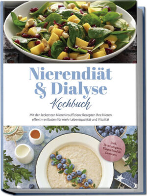 Dialyse-Kochbuch: Geschmack, Genuss und Vielfalt für die optimale kulinarische Unterstützung Ihrer Dialyse-Behandlung Seit Dialysebeginn steht Ihr Leben auf dem Kopf? Sie sind sich unsicher, mit welchen Lebensmitteln Sie Ihrem Körper überhaupt noch einen Gefallen tun? Und gleichzeitig soll zumindest auf dem Teller nicht der Verzicht im Vordergrund stehen? Dann ist dieses Kochbuch Ihr perfekter Behandlungs-Begleiter! Gehören Blutwäscheverfahren und gesundheitliche Sorgen zu Ihrem Alltag, so bleibt dabei nicht selten der Genuss auf der Strecke: Doch gerade jetzt sind gesunde Ernährung einerseits und unbeschwerte Genussmomente andererseits entscheidend für Ihr Wohlbefinden und die Rezepte in diesem Buch bringen beides ganz einfach unter einen Hut. Erfahren Sie zunächst kompakt und verständlich alles, was Sie rund um Phosphor, Natrium, Kalium und weitere wichtige Nährstoffe wissen müssen, machen Sie sich mit der Funktionsweise Ihrer Nieren vertraut, lernen Sie weitere Unterstützungsmöglichkeiten kennen und finden Sie heraus, welche Lebensmittel geeignet sind. Anschließend wird's genussvoll: Schlemmen Sie sich kreuz und quer durch eine Riesenvielfalt an köstlichen Gerichten, die perfekt auf Ihre gesundheitlichen Bedürfnisse abgestimmt sind, und erleben Sie von Frühstück über Hauptgericht bis hin zu Snacks und Desserts Hochgenuss bei bestem Gewissen. Ob Veggie, Fischfreund oder Fleischliebhaber, hier ist für alle Geschmäcker reichlich Auswahl geboten, sodass Sie jeden Tag neue Lieblingsleckereien entdecken. Für aufwendiges Kochen haben Sie nun wirklich keine Nerven? Brauchen Sie nicht! Denn die kinderleichten Rezepte gelingen auch Anfängern mühelos und zahlreiche Schlemmereien stehen mit wenigen Handgriffen genussbereit auf dem Tisch. Frühstücks- und Brotleckereien: Mit Beerenfrühstück, pikanten Pfannkuchen, Bambusbrot oder Apfelbrötchen mit Hagelzucker tun Sie sich nicht nur am Morgen etwas Gutes. Verträgliche Kleinigkeiten: Tortellinisalat, Gurkensalat, Sauerkrautsuppe oder Hühnersuppe mit Reis ist perfekt als Vorspeise oder für den kleinen Hunger. Fisch- und Fleischgerichte: Bei Roastbeef-Braten, Hähnchen süß-sauer, Miesmuscheln oder gedämpftem Fisch werden Sie ohne Verzichtsgefühle so richtig satt. Vegetarisch-vegane Schlemmereien: Mit Spitzkohlrisotto, Zucchinipuffer mit Radieschendip, Spätzlepfanne oder asiatischem Reisgericht kommen nicht nur Veggies auf den Fleischfrei-Geschmack. Süße Glücksmomente: Butterkuchen, Knuspertaler, Erdbeer-Tiramisu und rote Grütze sorgen im stressigen Alltag für Genuss pur. Lassen Sie sich von diesem sorgfältig zusammengestellten Kochbuch zeigen, wie wunderbar Gesundheit und Geschmack zusammenpassen können, und entdecken Sie kreative Köstlichkeiten für jeden Geschmack. Ob schnelle Feierabendmahlzeit, besonderes Festmenü oder kleiner Zwischensnack - hier finden Sie kulinarische Inspirationen für alle Lebenslagen.