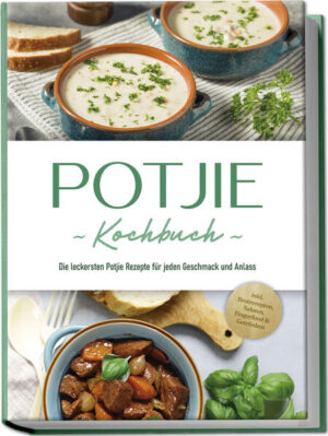 Potjie-Kochbuch: Abwechslungsreiche, überraschende und einzigartig aromatische Köstlichkeiten aus dem südafrikanischen Potjie-Topf Potjie sagt Ihnen nichts? Dann wird’s aber Zeit! Denn der gusseiserne Hexenkessel aus der südafrikanischen Kochtradition bringt frischen Geschmacks-Wind in die Alltagsküche - und mit diesem Rezeptbuch genießen Sie das auch ganz unkompliziert bei sich zuhause! Zugegeben, für die schnelle Feierabendküche aus der Mikrowelle taugt der Potjie-Topf nicht, doch die Verwendung ist alles andere als kompliziert: Der rustikal-robuste Gusseisenkessel wird einfach auf Kohlen, Briketts oder einen Schwenkgrill gesetzt und entfaltet dort seinen Aromenzauber. Das traditionelle südafrikanische Kochgeschirr eignet sich perfekt für Eintöpfe, Suppen, Paellas & Co., doch auch Backwerk, Snacks und sogar Süßspeisen gelingen mühelos und präsentieren sich mit einzigartiger Geschmacksintensität. Die original südafrikanischen Rezepte in diesem Buch sind perfekt auf die Zubereitung im Potjie zugeschnitten und schenken Fleischfreunden, Fischfans und Veggies gleichermaßen authentisch-südafrikanischen Speisegenuss für alle Anlässe. Ob sättigendes Hauptgericht, leichter Salat, würzige Suppe oder verführerisches Dessert - der Topf macht stets eine gute Figur und liefert Leckereien für alle Vorlieben. Klingt aber aufwendig? Ist es nicht! Denn glühen erst einmal die Briketts, übernimmt der Topf die Hauptarbeit für Sie, und dank der einfachen Schritt-für-Schritt-Rezepte sowie detaillierten Informationen rund um Verwendung, Pflege und Reinigung des Potjies klappt schon das erste Schlemmermenü auf Anhieb. Brote, Brötchen und Snacks: Ob zum Frühstück, zur Brotzeit oder einfach zwischendurch, verwöhnen Sie sich und Ihre Lieben jederzeit mit Potjie-Köstlichkeiten wie Partybrötchen, 5-Zutaten-Brot, Schmalzküchlein oder Pizzabrötchen. Leichte Leckereien: Ob als Vorspeise oder leichte Mahlzeit, der Potjie-Topf punktet auch bei Suppen und Salaten wie Butternuss-Kürbis-Suppe, Kartoffelsuppe mit Speck, Mango-Avocado-Salat oder Freekeh-Salat. Rundum satt mit Fisch & Fleisch: Deftige Schlemmereien wie Lamm-Potjiekos, Schichteintopf mit Rind, klassischer Fischeintopf oder Paella mit Riesengarnelen locken im Nu die ganze Familie an den Tisch. Vegetarisch-vegane Kesselhits: Bei Pilzpfanne, Kichererbsen-Eintopf mit Joghurtsauce, Potjiekos mit Kokosmilch oder Linsen-Gemüse-Eintopf kommen nicht nur Veggies voll auf ihre Geschmacks-Kosten. Desserts & Getränke: Genussmomente wie Malva-Pudding, Pfirsich-Crumble, Amarula-Überraschungs-Kaffee oder Mango-Apfel-Mocktail runden Ihr gemütliches Potjie-Essen perfekt ab. Holen Sie sich mit diesem Kochbuch Südafrika-Geschmack und Outdoor-Flair in den Alltag und machen Sie aus jeder Mahlzeit ein kleines Abenteuer. Ob Ihr Potjie-Topf bislang ungenutzt in der Ecke steht, Sie mit einer Anschaffung liebäugeln oder einfach neue Inspirationen für den Kessel suchen - hier entdecken Sie tolle Ideen für jeden Anlass.