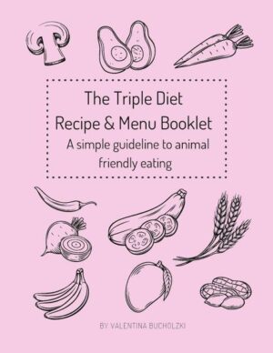 The book contains recipes of three different diets (vegetarian, vegan and raw food) and a menu for one week where the diets are combined. For each day the macronutrients (carbohydrates, fats and proteins) were calculated to guarantee a balanced nutrition. The recipes are not complicated for anyone who wants to start a different diet which is animal friendly.