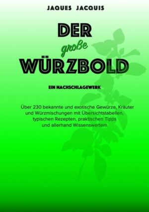 Noch ein Kochbuch? Nein. Und obwohl hier auch eine Fülle von Rezepten zu finden ist, nämlich für jedes der 232 Gewürze eines, ist dies mehr ein Nachschlagewerk, das Fragen beantwortet wie: "Was kann ich denn damit tun?", "Was passt denn dazu?", "Was kann ich denn statt dem benutzen?" und "Nie gehört - hat das Zeug nicht noch einen anderen Namen?" Abgerundet durch manche lukullische Anekdote und einige hilfreiche Küchentipps ist "Der große Würzbold" ein unverzichtbarer und langlebiger Adjutant auf dem Weg zum Meisterkoch. Also: Messer gewetzt, an die Schneebesen und - Feuer!