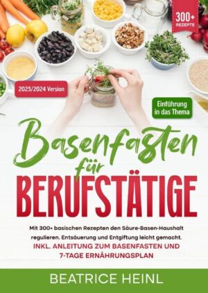 Sie haben sicher schon bemerkt …dass immer mehr Menschen unter chronischen Magen- und Darmbeschwerden leiden. Schließlich kommt der Spruch "Es schlägt mir auf den Magen" nicht von ungefähr. Stress, Ärger und Traurigkeit machen sich körperlich bemerkbar. Aber auch eine zunehmende Übersäuerung des Körpers ist schuld an regelmäßig wiederkehrenden Bauchschmerzen, Durchfall und Blähungen. Die zunehmende Übersäuerung? Ja, genau! Man könnte auch sagen: Wenn der pH-Wert deines Körpers aus dem Gleichgewicht gerät, ist der Säure-Basen-Haushalt nicht mehr ausgeglichen und dein Körper übersäuert. Das kann zu Organ- und Gewebeschäden führen und bildet im schlimmsten Fall den Nährboden für schwere Krankheiten. Deshalb ist es wichtig, der Übersäuerung des Körpers rechtzeitig entgegenzuwirken. Es gibt immer mehr Menschen …die sehr viel Wert auf ihre Ernährung legen und sich zum Beispiel ausschließlich vegetarisch oder vegan ernähren. Für viele von uns sollte das Essen aber vor allem eines sein: leicht zuzubereiten. Wir leben in einer Zeit, in der alles schnell gehen muss. Hektik und Stress gehören zum Alltag und nur die wenigsten Menschen nehmen sich wirklich die Zeit, ihre Lebensmittel sorgfältig auszuwählen, jeden Tag frisch zu kochen und in Ruhe zu essen. Hier kommt das Basenfasten ins Spiel! Denn eine ungesunde Ernährung, unverhältnismäßig große Portionen, Hektik, Stress, wenig Bewegung und Genussmittel in Form von Alkohol, Zigaretten und Kaffee hinterlassen ihre Spuren. Wenn Sie dem entgegenwirken wollen, kommen Sie nicht umhin, Ihren Körper zu entlasten und zu regenerieren. Sicherlich haben Sie in diesem Zusammenhang schon einmal vom Heilfasten gehört? Dabei wird für eine bestimmte Zeit - idealerweise unter ärztlicher Aufsicht - fast vollständig auf die Nahrungsaufnahme verzichtet. (mehr Informationen finden Sie im Buch)