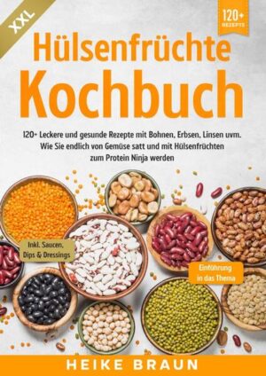 Dieses Hülsenfrüchte-Kochbuch ist voll von köstlichen, leicht zuzubereitenden Rezepten! Mit über 120+ Rezepten zur Auswahl, finden Sie in diesem Kochbuch bestimmt das, wonach Sie suchen... Gesunde Lebensmittel… …scheinen manchmal unerschwinglich zu sein, aber das muss nicht sein. Ein Beispiel: Hülsenfrüchte, die Familie der Lebensmittel, zu der Bohnen, Erbsen und Linsen gehören. Hülsenfrüchte sind nicht nur ein wahres Kraftpaket an Nährstoffen, sie sind auch preiswert, im Handel leicht zu finden und vielseitig genug, um in einer Vielzahl von Gerichten verwendet zu werden. Sie liefern Nährstoffe in einer Form, die preiswert, gut lagerbar und köstlich ist. Sie sind eine erschwingliche Möglichkeit, eine Mahlzeit zu "strecken", indem sie für sehr wenig Geld mehr Nährstoffe und mehr Volumen bieten. Hülsenfrüchte in ihren vielen Formen sollten Sie auf jeden Fall auf Ihrem Radar haben, wenn Sie versuchen, Ihren Fleischkonsum zu reduzieren. Bohnen und Linsen sind dank ihres Nährstoffprofils Grundnahrungsmittel in der pflanzlichen Ernährung, und Hülsenfrüchte können in fast jedem Gericht einen proteinreichen Ersatz für Fleisch bieten. Was sind Hülsenfrüchte? Hülsenfrüchte sind alle Pflanzen aus der botanischen Familie der Fabaceae (oder Leguminosae). Aber für den Laien sind Hülsenfrüchte in der Regel eine Schote mit einem Samen darin, und der Samen ist der Teil, den wir essen (auch bekannt als Hülsenfrucht). (mehr Informationen finden Sie im Buch)