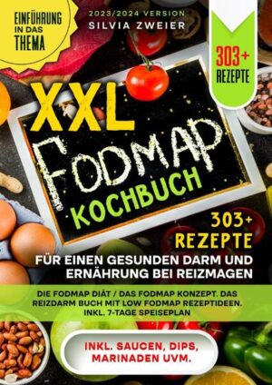 Dieses FODMAP-Ratgeber-Kochbuch ist voll von köstlichen, leicht zuzubereitenden Rezepten! Mit über 303+ Rezepten zur Auswahl, finden Sie in diesem Kochbuch bestimmt das, wonach Sie suchen... FODMAP steht für… "fermentierbare Oligo-, Di-, Monosaccharide und Polyole". Dies sind kurzkettige Kohlenhydrate, die resistent gegen Verdauung sind. Anstatt in Ihren Blutkreislauf aufgenommen zu werden, erreichen sie das Äußerste Ende Ihres Darms, wo sich die meisten Darmbakterien befinden. Ihre Darmbakterien verwenden diese Kohlenhydrate dann als Treibstoff, produzieren Wasserstoffgas und verursachen bei empfindlicheren Personen Verdauungssymptome. FODMAPs ziehen auch Flüssigkeit in Ihren Darm, was zu Durchfall führen kann. Obwohl nicht jeder empfindlich auf FODMAPs reagiert, ist dies bei Menschen mit Reizdarmsyndrom sehr häufig. Kann eine Low-FODMAP-Diät mein IBS heilen? Während eine Low-FODMAP-Diät Ihre Symptome lindern kann, wird diese Diät nicht als Heilmittel für Reizdarmsyndrom (IBS) angesehen. FODMAPs können die Symptome vorübergehend verstärken, wenn sie aufgrund der Zunahme der Gasproduktion und der Wasserversorgung im Darm verzehrt werden. Untersuchungen haben ergeben, dass etwa 3 von 4 Personen mit IBS eine signifikante allgemeine Verbesserung ihrer Symptome feststellen konnten, wenn sie eine Low FODMAP-Diät einhielten. Ernährung ist ein Ansatz, der bei manchen Menschen zur Verbesserung der IBS-Symptome beitragen kann. (mehr Informationen finden Sie im Buch) Sie sind auf der Suche nach … ✅ 303+ leckere Rezepte (u.a Frühstück, Fleischgerichte, Fischgerichte, Suppen, Salate, Snacks, Desserts uvm.) ✅ Einführung in das Thema ✅ Den richtigen Zutaten ✅ Inklusive 7-Tage-Ernährungsplan ✅ Inklusive Saucen, Dips & Marinaden uvm. Leckere Gerichte und gute Anhaltspunkte gefällig? Dann greifen Sie jetzt zu!