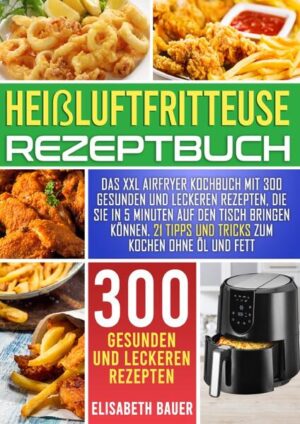 Möchten Sie köstliche, gesunde und ölfreie Rezepte genießen, die genauso gut schmecken wie traditionelle frittierte Speisen? Natürlich gibt es für ALLES eine Lösung... die Heißluftfritteuse! Sie sollten wissen, dass Sie mit diesem Küchengerät Ihren frittierten Gerichten eine knackige Konsistenz verleihen können, „ohne sie jedoch tatsächlich zu frittieren “, und das bei 75% weniger Kalorien. Aber sind wir sicher, dass es wirklich so ist...? Unbedingt JA... Ohne jetzt zu sehr ins Detail zu gehen, wie das Gerät funktioniert, ermöglichen es diese Geräte, dass überhitzte Luft zirkuliert und das Essen gart, wodurch es eine fantastische goldene Farbe, Knusprigkeit und Geschmack erhält. Sie werden nie wieder auf Ihr frittiertes Lieblingsessen verzichten müssen, selbst wenn Sie eine Diät machen! Denken Sie auch daran, dass die Heißluftfritteuse nicht nur auf das Frittieren ohne Öl spezialisiert ist, sondern Sie können auch Fleisch, Fisch, Snacks, Kuchen und sogar Kekse zubereiten. Seine Verwendung ist äußerst vielseitig und Sie können eine ganze Reihe von Gerichten zubereiten... ...NUR WENN SIE DIE RICHTIGEN KENNTNISSE HABEN! Das einzige Rezeptbuch mit 300 leckeren, getesteten Rezepten, die Sie schnell mit Ihrer Heißluftfritteuse zubereiten können, ist endlich auf dem italienischen Markt erhältlich. In diesem Buch werden Sie genau das finden: •Eine Fülle von Rezepten, unterteilt nach Gängen (Frühstück, Snacks und Beilagen, Fleisch, Fisch usw.). Ihnen werden nie die Ideen ausgehen, was Sie kochen könnten •schnelle Rezepte, die in nur 5 Minuten zubereitet werden können, wenn Sie immer in Eile sind und nicht viel Zeit zum Kochen haben •21 praktische Tipps und Tricks für die perfekte Nutzung der Luftfritteuse •Schritt-für-Schritt-Anleitung zur korrekten Wartung des Geräts, um unangenehme elektronische Probleme zu vermeiden Kaufen Sie jetzt Ihr persönliches Exemplar und genießen Sie Ihre Lieblingsgerichte!