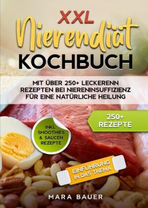 Dieses Nierendiät-Kochbuch ist voll von köstlichen, leicht zuzubereitenden Rezepten! Mit über 250+ Rezepten zur Auswahl, finden Sie in diesem Kochbuch bestimmt das, wonach Sie suchen... Wenn Sie an einer Nierenerkrankung leiden, ist es wichtig, darauf zu achten, was Sie essen und trinken, da Ihre Nieren Abfallprodukte nicht so gut ausscheiden können, wie sie sollten. Ein nierenfreundlicher Ernährungsplan kann Ihnen helfen, gesünder zu bleiben und die Schädigung Ihrer Nieren zu verlangsamen. Jeder Mensch ist anders und hat andere Ernährungsbedürfnisse. Arbeiten Sie mit einem Ernährungsberater zusammen, um einen nierenfreundlichen Ernährungsplan zu erstellen, der für Sie geeignet ist. Was ist ein nierenfreundlicher Ernährungsplan? Ein nierenfreundlicher Ernährungsplan ist eine Ernährungsweise, die dazu beiträgt, Ihre Nieren vor weiteren Schäden zu schützen. Er enthält Lebensmittel, die Ihre Nieren schonen, und schränkt andere Lebensmittel und Flüssigkeiten ein, damit sich bestimmte Mineralstoffe in diesen Lebensmitteln, wie z. B. Kalium, nicht zu stark in Ihrem Körper anreichern. Kann ich Hilfe bei der Erstellung eines nierenfreundlichen Ernährungsplans bekommen, der für mich geeignet ist? Bitten Sie Ihren Arzt, Sie an einen Diätassistenten zu überweisen (eine Person mit einer speziellen Ausbildung in Diät und Ernährung, die weiß, welche Lebensmittel für Menschen mit Nierenerkrankungen geeignet sind). Der Ernährungsberater wird Ihnen helfen, einen nierenfreundlichen Ernährungsplan zu erstellen, der die Lebensmittel enthält, die Sie gerne essen. (mehr Informationen finden Sie im Buch) Sie sind auf der Suche nach … ✅ 250+ leckere Rezepte (u.a. für Frühstück, Fisch, Fleisch, Vegetarisch, Snacks, Desserts uvm.) ✅ Einführung in das Thema ✅ Den richtigen Zutaten ✅ Inklusive leckere Smoothies & Saucen-Rezepte Leckere Gerichte und gute Anhaltspunkte gefällig? Dann greifen Sie jetzt zu!