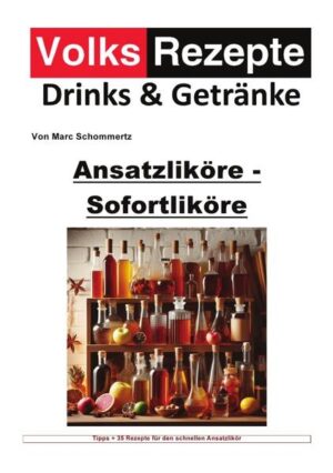 Volksrezepte Drinks & Getränke - Ansatzliköre - Sofortliköre von Marc Schommertz ist ein umfassender Leitfaden für die Herstellung von Likören, der sowohl traditionelle als auch innovative Rezepte umfasst. Dieses Buch bietet eine breite Palette an Likörrezepten, die von fruchtigen und süßen bis hin zu würzigen und herben Geschmacksrichtungen reichen. Es beginnt mit einem einleitenden Abschnitt, der die Leser in die Welt der Ansatz- und Sofortliköre einführt, gefolgt von einer detaillierten Erläuterung der Ursprünge und Geschichte dieser Getränke. Marc Schommertz teilt seine Expertise und Leidenschaft für die Likörherstellung in über 30 Rezepten, die für jeweils vier Portionen ausgelegt sind. Die Rezepte decken eine breite Palette an Zutaten und Geschmacksprofilen ab, darunter Ananas-Minze Likör, Erdbeer-Limetten Likör, Himbeer-Pfirsich Likör, Blaubeer-Zitronen Likör, und viele mehr. Jedes Rezept ist sorgfältig konzipiert, um den Lesern zu ermöglichen, in maximal 1-2 Stunden köstliche Liköre herzustellen, die sich perfekt für spontane Gäste, besondere Anlässe oder zur persönlichen Belohnung eignen. Neben den Rezepten bietet das Buch wertvolle Tipps für die schnelle Herstellung von Likören sowie Empfehlungen für passendes Zubehör, um den Herstellungsprozess zu vereinfachen. Die Zubereitungsmethoden sind so gestaltet, dass sie unkompliziert sind und den vollen Geschmack der Liköre in kürzester Zeit entfalten, ohne dass lange Wartezeiten oder komplizierte Prozesse erforderlich sind. Volksrezepte Drinks & Getränke - Ansatzliköre - Sofortliköre richtet sich an Hobbyköche, Likörliebhaber und alle, die Interesse an der Herstellung eigener Liköre haben. Es ist ein wertvolles Werkzeug für alle, die kreative Geschmackskombinationen erkunden und individuelle Liköre mit einfachen Zutaten und Methoden herstellen möchten.