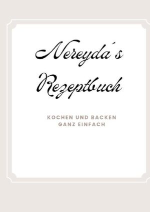 In meinem Rezeptbuch finden Sie ganz viele verschiedene Rezepte. Alle Rezepte selbst geschrieben von mir. Dieses Buch habe ich als Projektarbeit in meiner Schule erstellt. Es hat mir sehr viel Zeit und Nerven gekostet. In meinem Buch finden Sie: Suppen, Salate, Muffins, Pasta, Kuchen und noch vieles mehr. Alle Rezepte sind einfach und gut beschrieben.