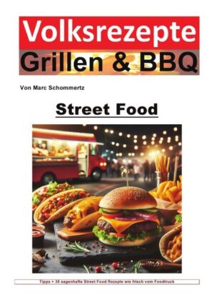 "Volksrezepte Grillen und BBQ - Street Food" ist ein umfassender Leitfaden, der die Welt des Street Foods direkt auf Ihren Grill bringt. Marc Schommertz, ein erfahrener Hobbykoch und Autor, führt Sie durch eine kulinarische Entdeckungsreise, die die Straßenküche aus verschiedenen Ecken der Welt direkt in Ihren Garten bringt. Dieses Buch bietet 35 sorgfältig ausgewählte Rezepte, die von klassischen Cheeseburger-Slidern und Gyros-Pitas bis hin zu exotischen Gerichten wie Pad Thai Nudeln und Banh Mi Sandwiches reichen. Jedes Rezept spiegelt die authentischen Aromen und Traditionen der jeweiligen Kultur wider und lädt dazu ein, die Vielfalt des globalen Street Foods zu erkunden. Neben den vielseitigen Rezepten bietet Schommertz praktische Tipps und Tricks, die es jedem Grillbegeisterten ermöglichen, die Techniken und Geheimnisse der Street-Food-Zubereitung zu meistern. Der Autor betont die Bedeutung der richtigen Auswahl und Vorbereitung der Zutaten sowie des nützlichen Grillzubehörs, das den Prozess erleichtert und das Endergebnis perfektioniert. Die Einleitung des Buches vermittelt einen tiefgreifenden Einblick in die Geschichte und Kultur des Street Foods, seine Wurzeln und die Rolle, die es in der Gesellschaft spielt. Schommertz unterstreicht, wie Street Food über die bloße Nahrungsaufnahme hinausgeht und ein Spiegelbild der regionalen Identität und des kulturellen Erbes ist. "Volksrezepte Grillen und BBQ - Street Food" ist mehr als ein Kochbuch