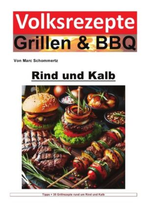 "Volksrezepte Grillen und BBQ - Rind und Kalb" ist ein kulinarischer Führer, der die Tradition und Vielfalt des Grillens von Rind- und Kalbfleisch erkundet. Autor Marc Schommertz teilt sein profundes Wissen und seine Leidenschaft für das Grillhandwerk in einem Buch, das sowohl für Einsteiger als auch für erfahrene Grillmeister konzipiert ist. Mit einer Auswahl von 35 Rezepten, die von saftigen Rinder-Burgern bis hin zu zarten Kalbskoteletts reichen, bietet dieses Werk einen tiefen Einblick in die Vielfalt, die Rind- und Kalbfleisch auf dem Grill bieten können. In diesem Band geht Schommertz zunächst auf die Grundlagen ein, indem er die Herkunft, die Bedeutung sowie die einzigartigen Eigenschaften von Rind- und Kalbfleisch vorstellt. Leserinnen und Leser erhalten eine fundierte Anleitung zur Auswahl der besten Cuts für das Grillen, wobei jeder Schnitt sorgfältig nach seiner Eignung für das Grillen bewertet wird. Die Rezepte in diesem Buch sind nicht nur vielfältig und kreativ, sondern auch sorgfältig konzipiert, um die besten Methoden für das Grillen von Rind- und Kalbfleisch zu demonstrieren. Von traditionellen Gerichten bis hin zu modernen Kreationen werden alle Rezepte durch einfache Schritt-für-Schritt-Anleitungen und Tipps ergänzt, die sicherstellen, dass jedes Gericht gelingt. "Volksrezepte Grillen und BBQ - Rind und Kalb" ist mehr als ein Kochbuch