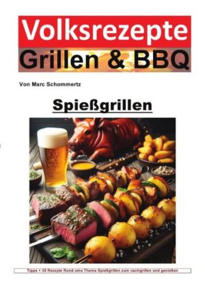 "Volksrezepte Grillen und BBQ - Spießgrillen" entführt Sie in die aromatische Welt des Spießgrillens, einer traditionsreichen Kochtechnik, die weltweit geschätzt wird. Autor Marc Schommertz, ein leidenschaftlicher Hobbykoch und Grillenthusiast mit umfassender Erfahrung, präsentiert in diesem Buch eine sorgfältig kuratierte Auswahl von 35 Spießrezepten, die den Leser auf eine geschmackliche Entdeckungsreise von klassischem Hähnchen, über saftige Rindersteaks bis hin zu vegetarischen Delikatessen und süßen Verführungen führt. Das Buch beginnt mit einem einleitenden Überblick über die Geschichte und die Faszination des Spießgrillens. Es beleuchtet, wie diese Methode im Laufe der Jahrhunderte von verschiedenen Kulturen entwickelt wurde und bietet einen fundierten Einblick in ihre Vielseitigkeit und die Vorteile gegenüber anderen Grilltechniken. Im Herzen des Buches stehen die Rezepte. Jedes Rezept ist für 4 Portionen konzipiert und bietet eine detaillierte Anleitung zur Zubereitung von aromatischen und visuell ansprechenden Gerichten. Von argentinischen Rindersteaks am Spieß bis hin zu zarten Teriyaki-Lachs-Spießen, von mediterranen Gemüsespießen bis zu exotischen Curry-Kokos-Garnelenspießen mit Ananas - diese Sammlung stellt sicher, dass jeder Leser etwas nach seinem Geschmack findet. Besonderes Augenmerk liegt auf der Vielfalt der Zutaten und der Einfachheit der Zubereitung, um auch Grillneulingen einen leichten Einstieg zu ermöglichen. Marc Schommertz teilt seine Leidenschaft und sein Fachwissen auf eine Weise, die sowohl Einsteiger als auch erfahrene Grillmeister anspricht. Seine Rezepte und Anleitungen laden dazu ein, das Grillen neu zu entdecken und mit Freude und Begeisterung in die Welt des Spießgrillens einzutauchen.