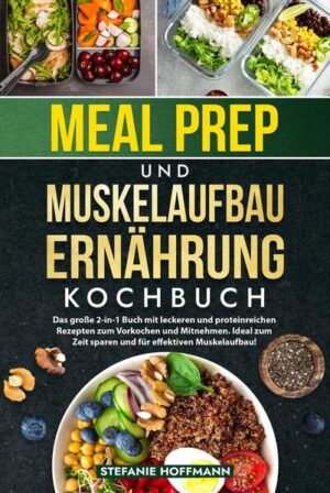 Suchst Du nach einer Möglichkeit, Deine Mahlzeiten vorauszuplanen und dabei Zeit, Geld und Stress zu sparen? Möchtest Du effektiv Muskeln aufbauen und Deine Fitness steigern, ohne dabei auf schmackhafte Mahlzeiten verzichten zu müssen? Dann ist dieses große 2-in-1 Kochbuch genau das Richtige für Dich! Entdecke die Kunst des Vorkochens und die Vorteile einer proteinreichen Ernährung, die Deinen Alltag erleichtern und Deine Fitnessziele unterstützen kann. Dieses Kochbuch bietet Dir zahlreiche Vorteile: - Zeiteffizienz und optimale Proteinversorgung: Koche einmal vor und genieße mehrere Mahlzeiten, die reich an Proteinen sind und Deine Muskeln unterstützen. - Gesundheit und Genuss: Vermeide ungesunde Spontanentscheidungen und genieße leckere, nahrhafte Mahlzeiten, die Muskelaufbau und Genuss verbinden. - Budgetfreundlichkeit und weniger Lebensmittelverschwendung: Spare Geld und reduziere Lebensmittelverschwendung durch geplantes Kochen mit erschwinglichen Zutaten. - Energie und Regeneration: Erhalte langanhaltende Energie für Deine Workouts und unterstütze die Regeneration Deiner Muskeln durch ausgewogene Nährstoffe. Warum Du dieses Kochbuch unbedingt in Deiner Sammlung haben solltest: - Vielfalt an Rezepten: Entdecke Rezeptideen von vegetarisch und vegan bis zu Low Carb, leckeren Frühstücksideen und Desserts. - Budgetfreundlich: Du musst kein Vermögen ausgeben, um gesund zu essen. Viele Zutaten sind leicht verfügbar und erschwinglich. - Einfach und verständlich: Alle Rezepte sind leicht nachzukochen, auch wenn Du kein Profi in der Küche bist. - Kreative Ideen: Lass Dich von neuen Rezeptideen inspirieren und bringe Abwechslung in Deinen Speiseplan. Kaufe noch heute dieses Rezeptbuch und erlebe, wie es Deinen Alltag erleichtert und Dich dabei unterstützt, gesund, stark und voller Energie zu sein!